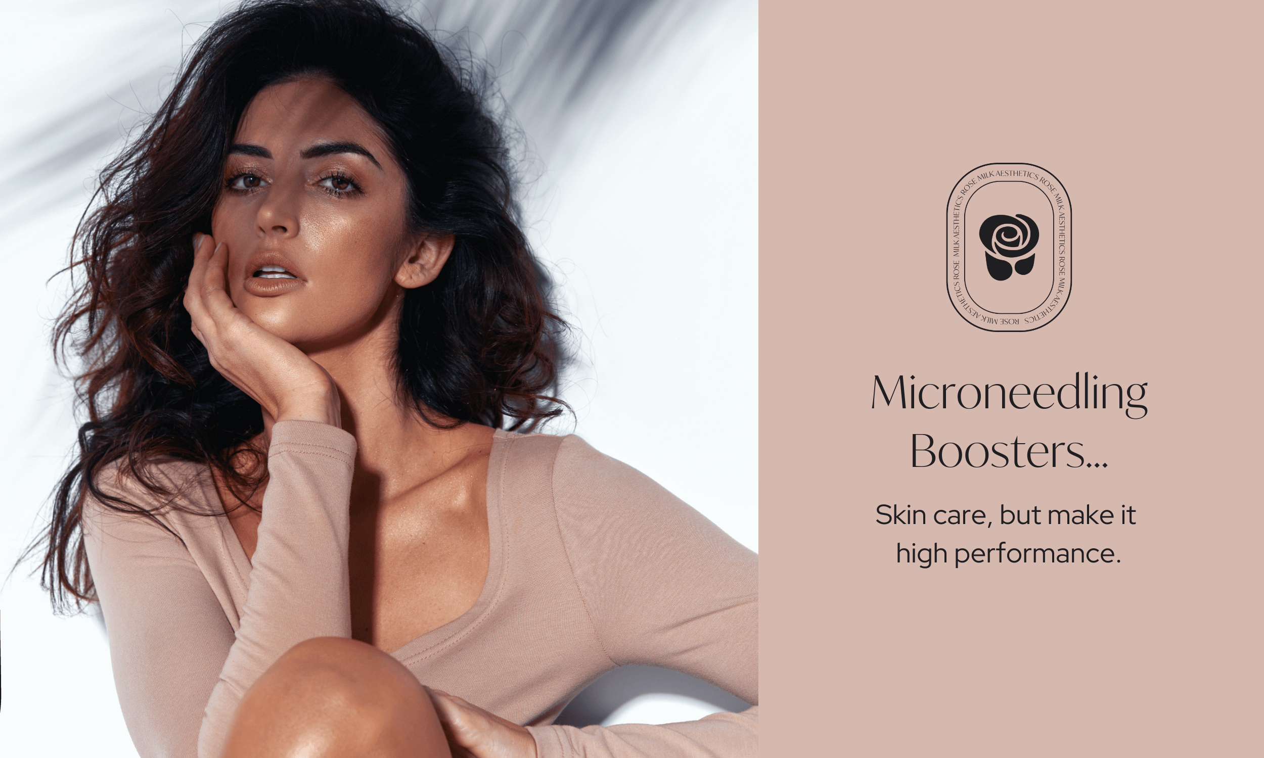 Microneedling Booster in Houston, TX. High performance skin care with Rose Milk Aesthetics!