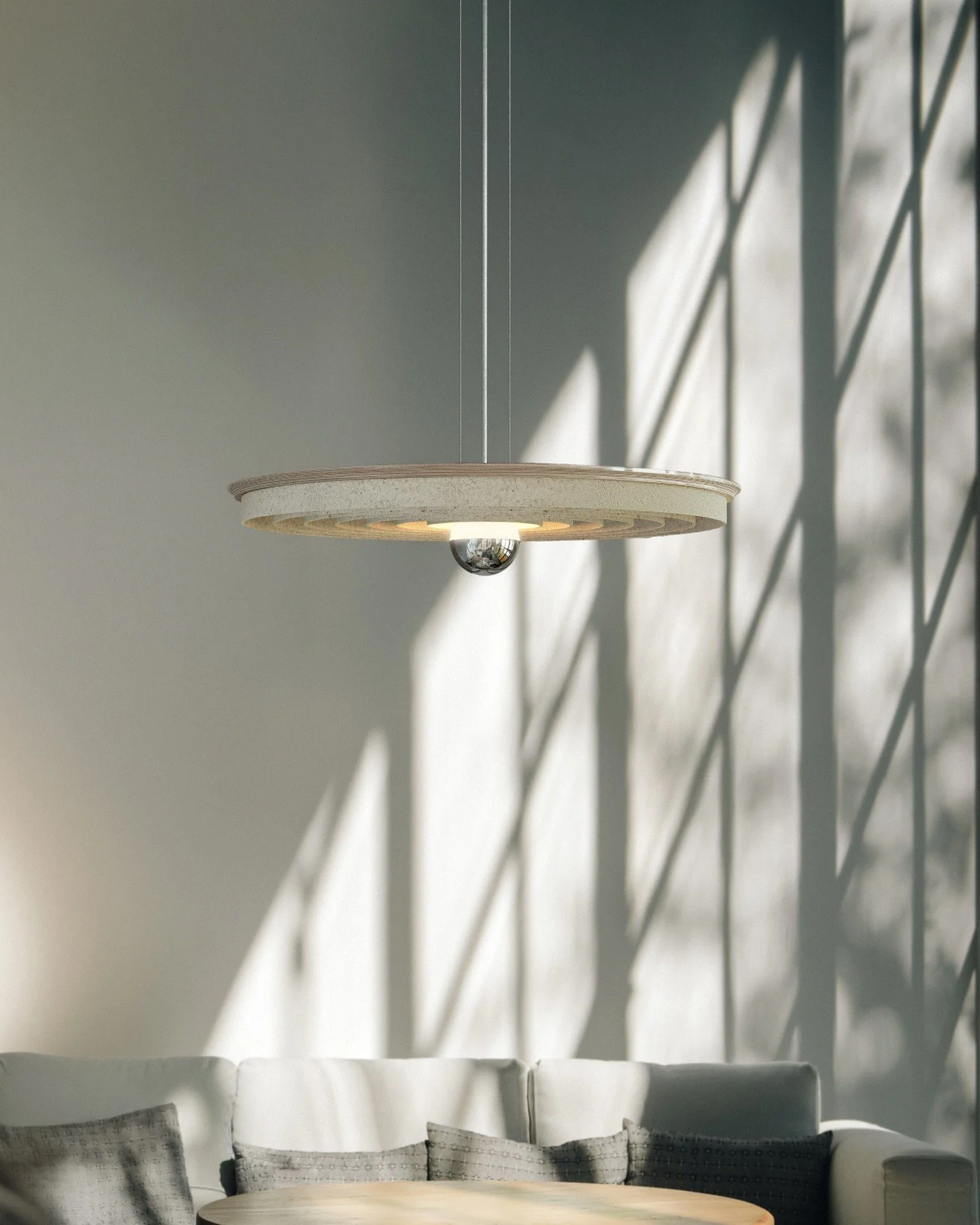 Our in-house designers chose a combination of Raw White wool acoustic felt and engineered wood to showcase the potential of natural materials. 

Available in Large and Medium sizes as part of our Designer Collection. 

#designerlighting #naturalmater