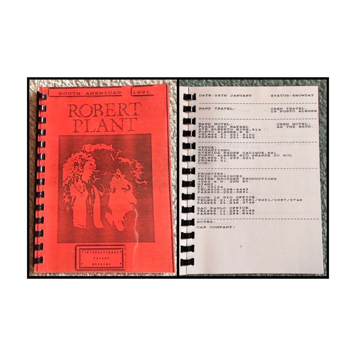 1991 ‘South American’ Tour