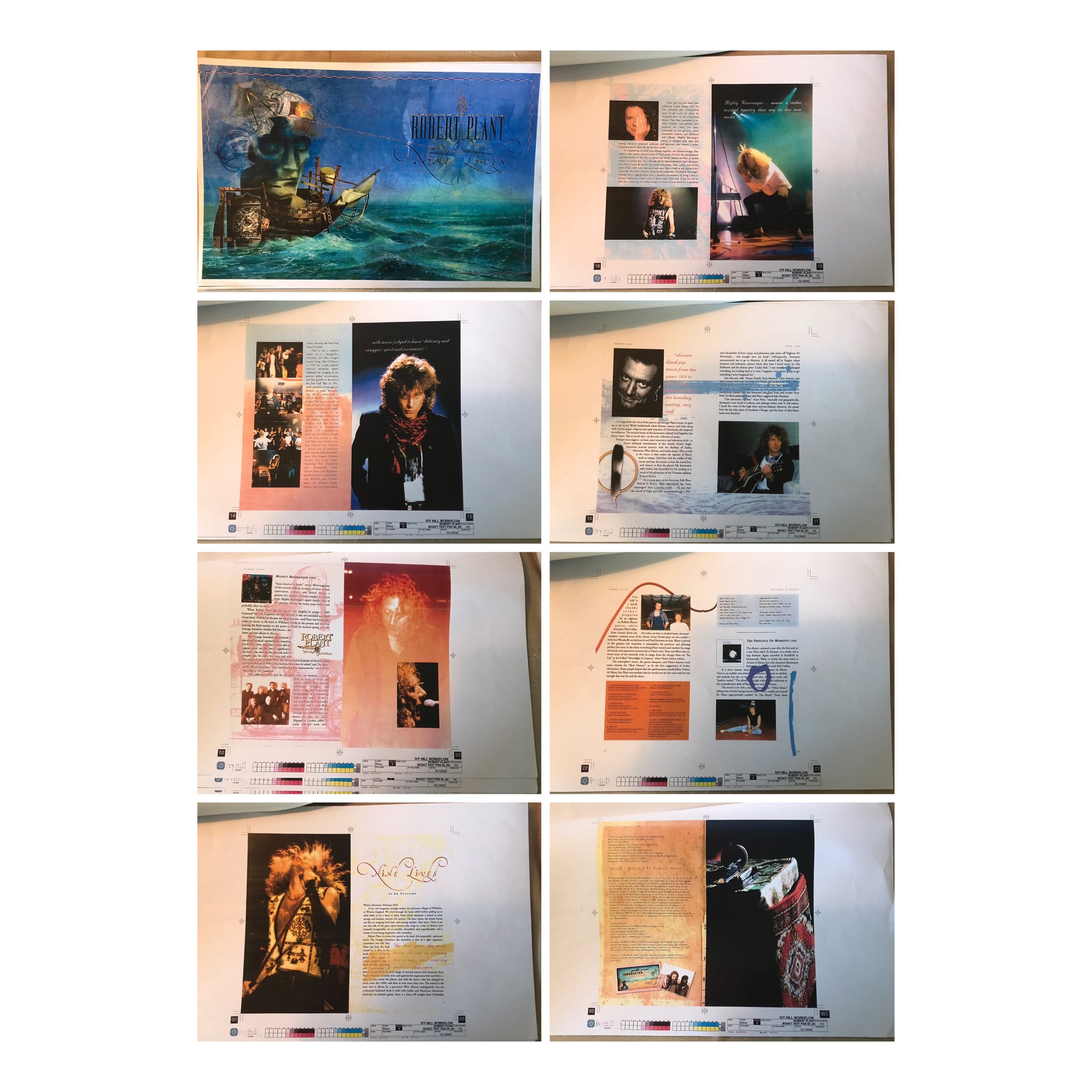 2006 Proofsheets for Nine Lives CD Book