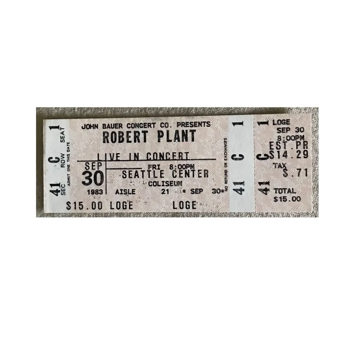 09/30/1983 - Seattle Center Coliseum, Seattle, WA