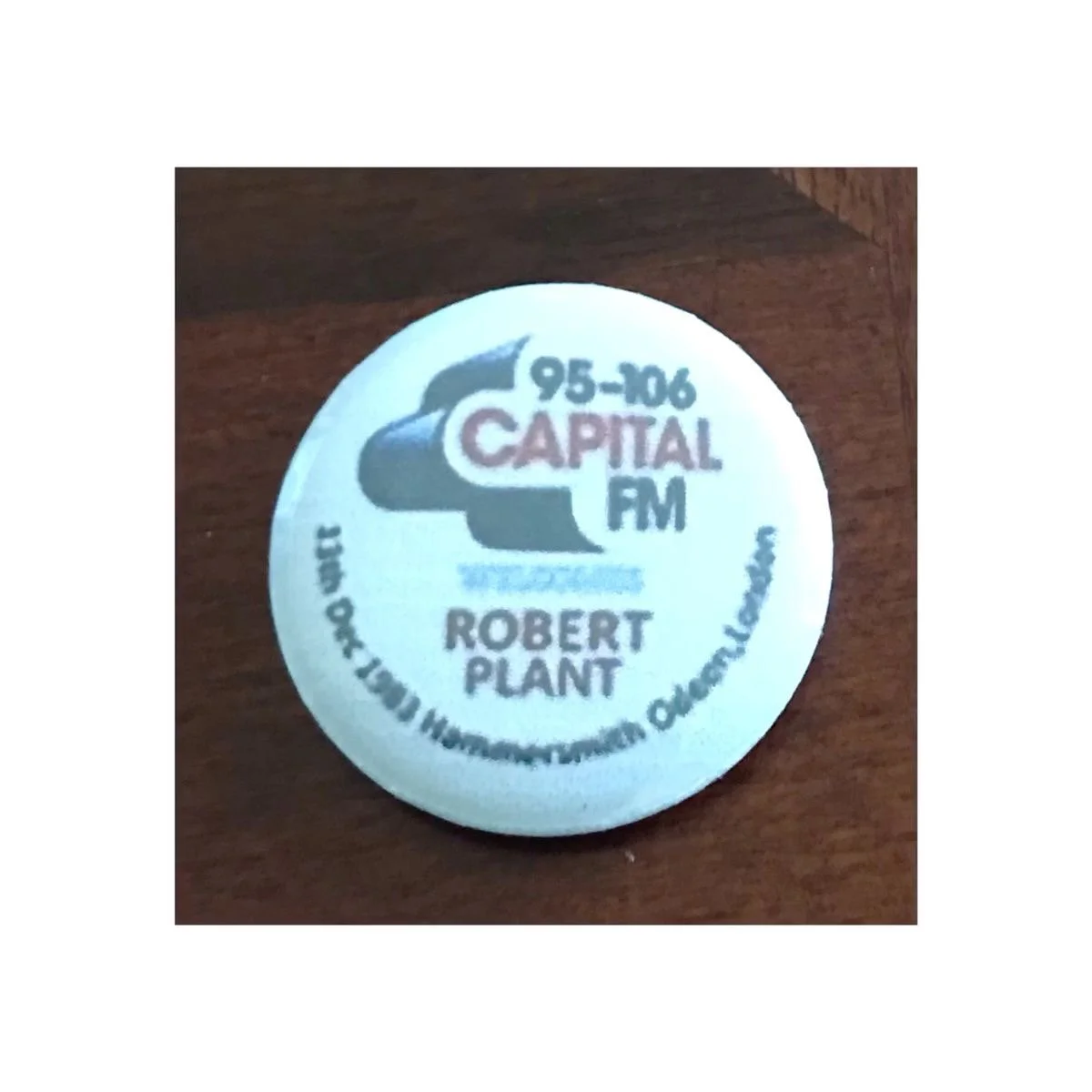 12/13/83 UK Radio  Pin - Hammersmith Odeon