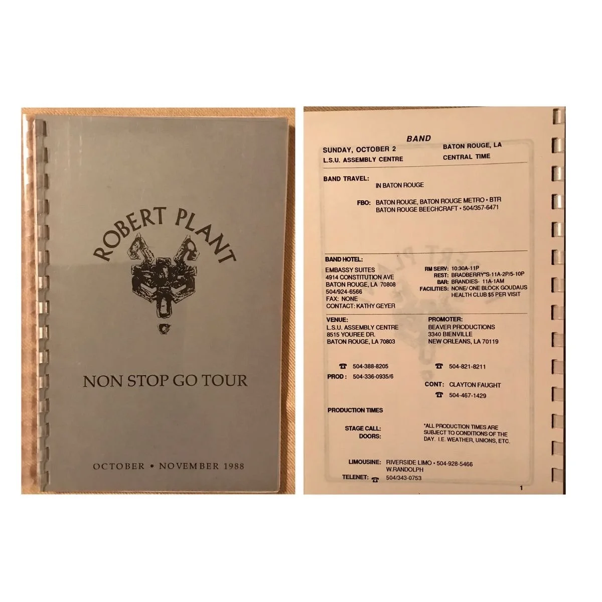 09/09/88 - 11/10/88 Non Stop Go Tour