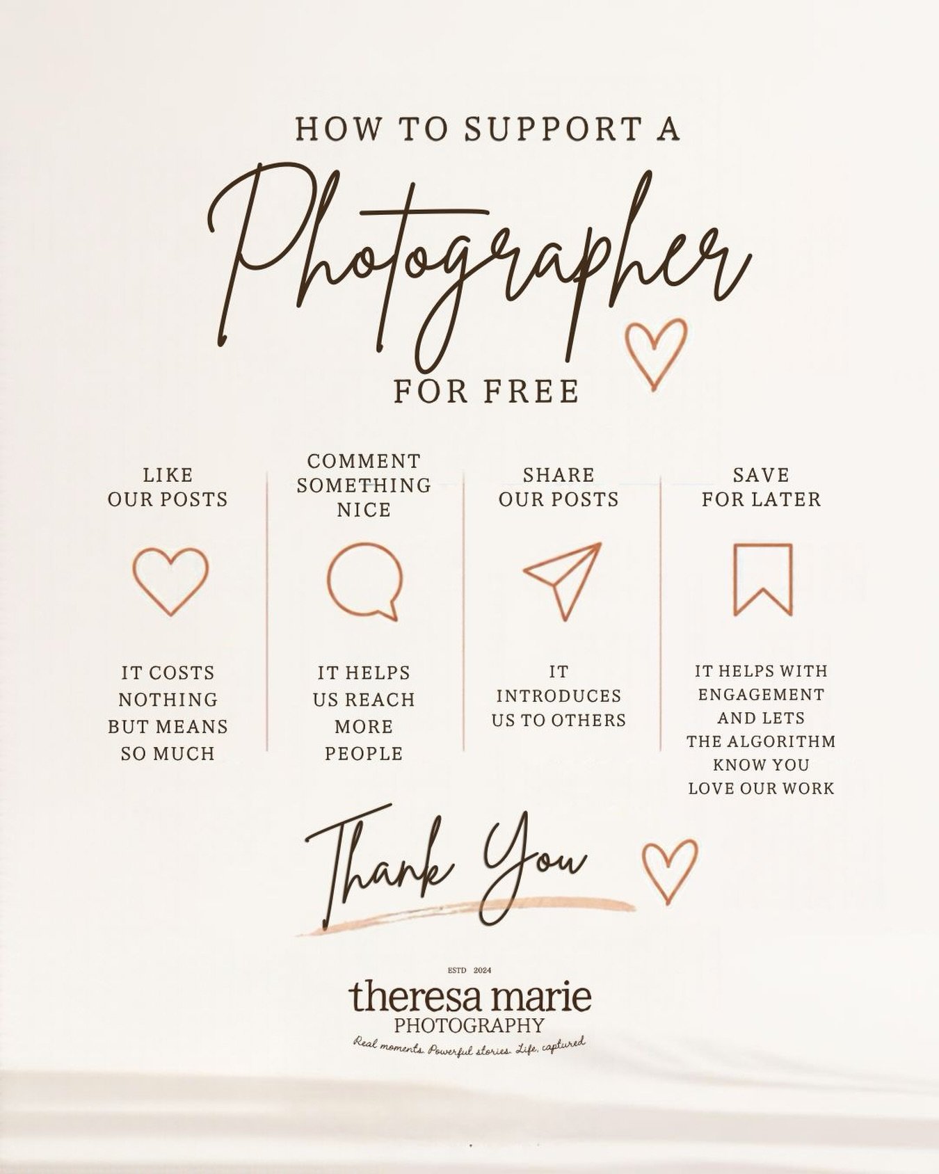 I truly appreciate every single one of you who follows along and supports my little business as I create and capture meaningful memories for seniors, athletes, families, couples, and all of the amazing clients who trust me with their moments.

As a s