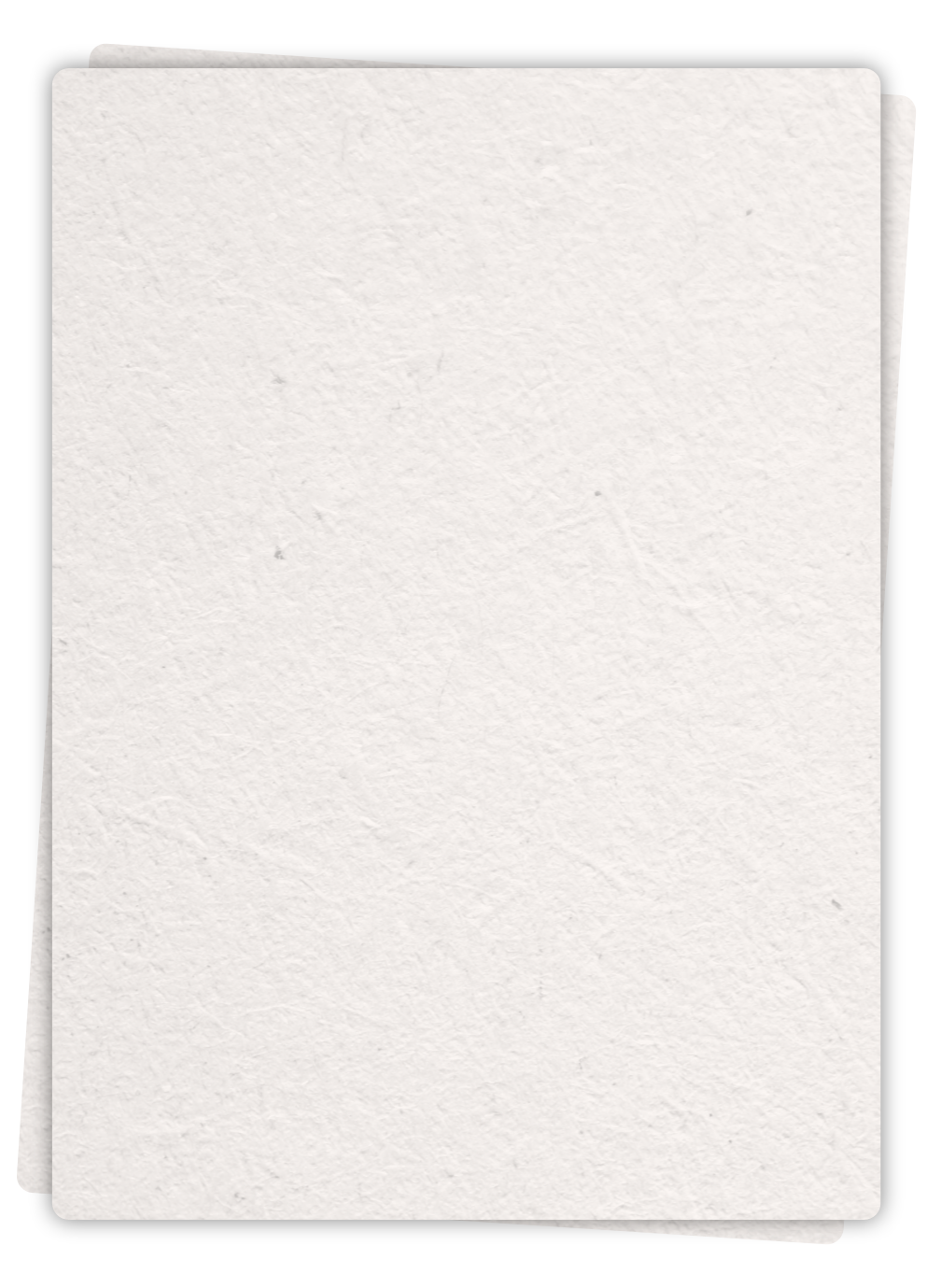 Two overlapping sheets of blank, textured white paper.