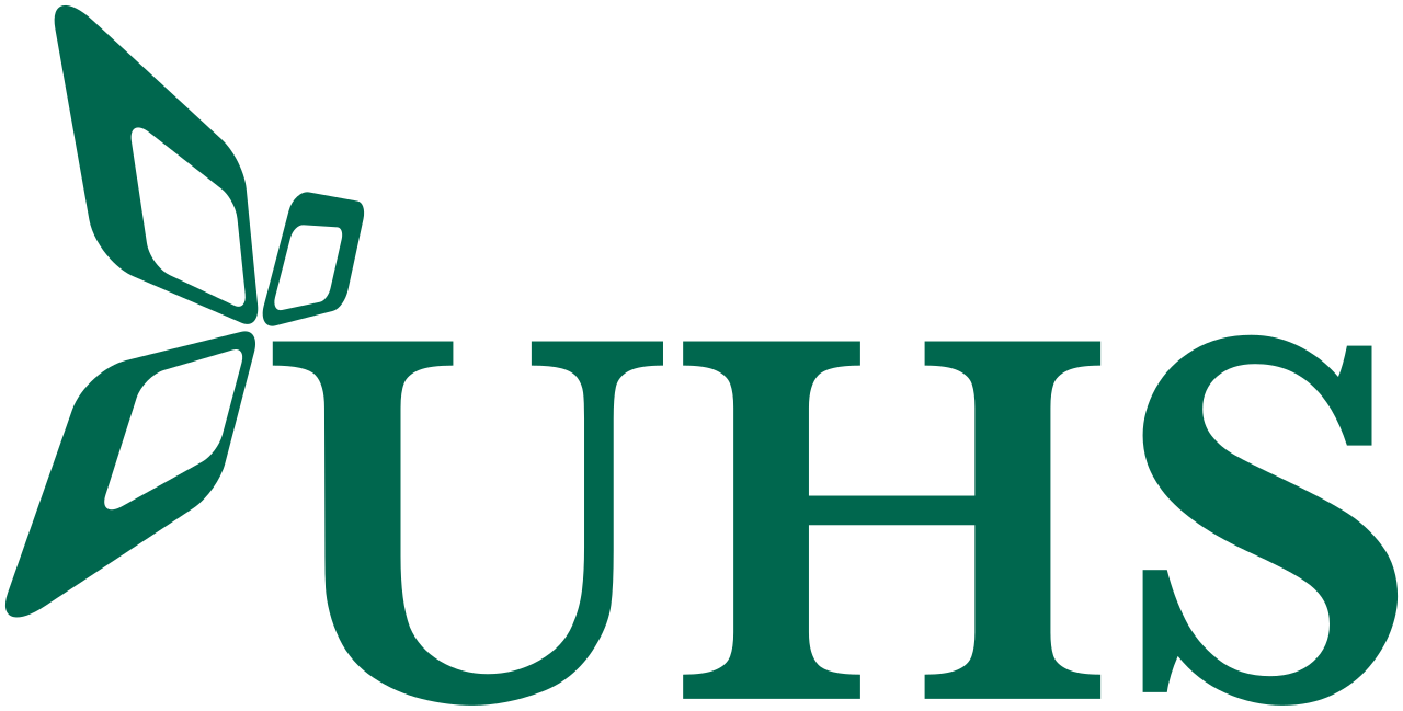 UHS logo with a stylized leaf design on the left.