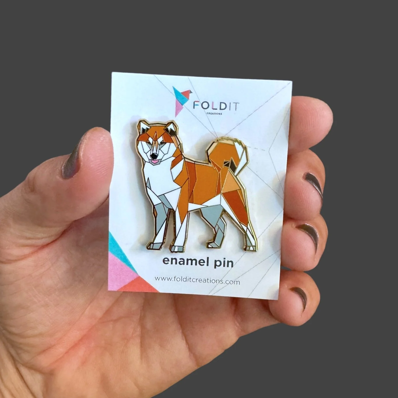 Shiba Inu enamel pin