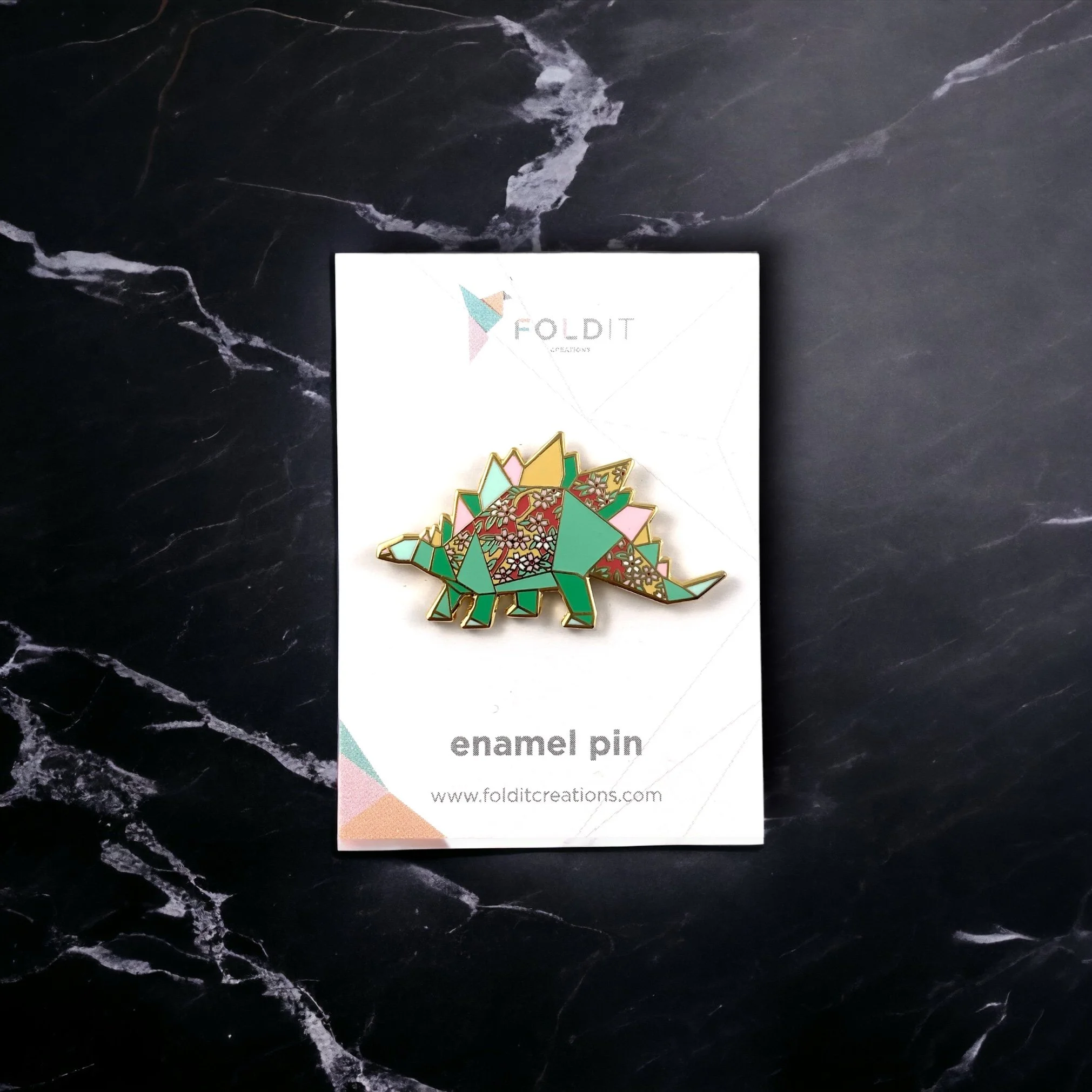 Stegosaurus enamel pin
