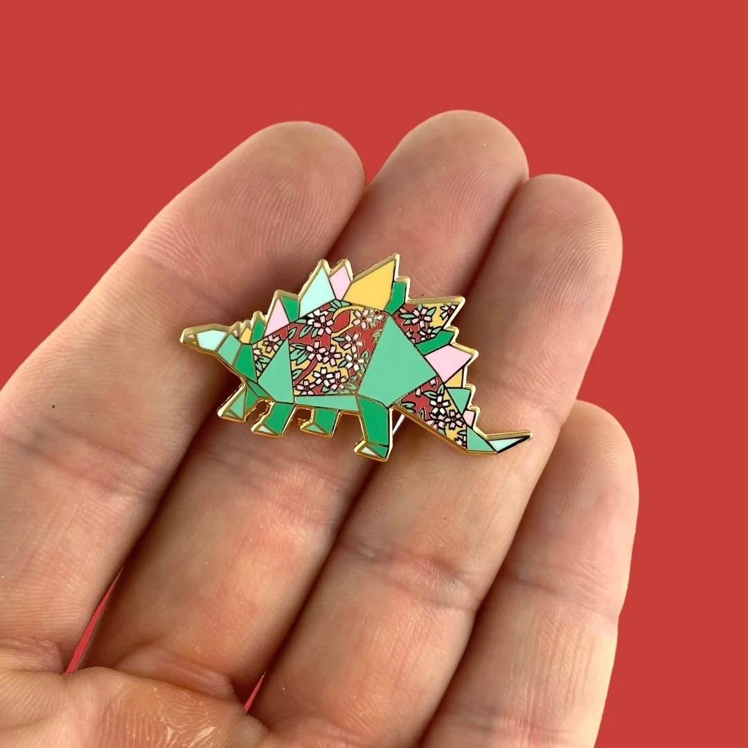 Stegosaurus enamel pin