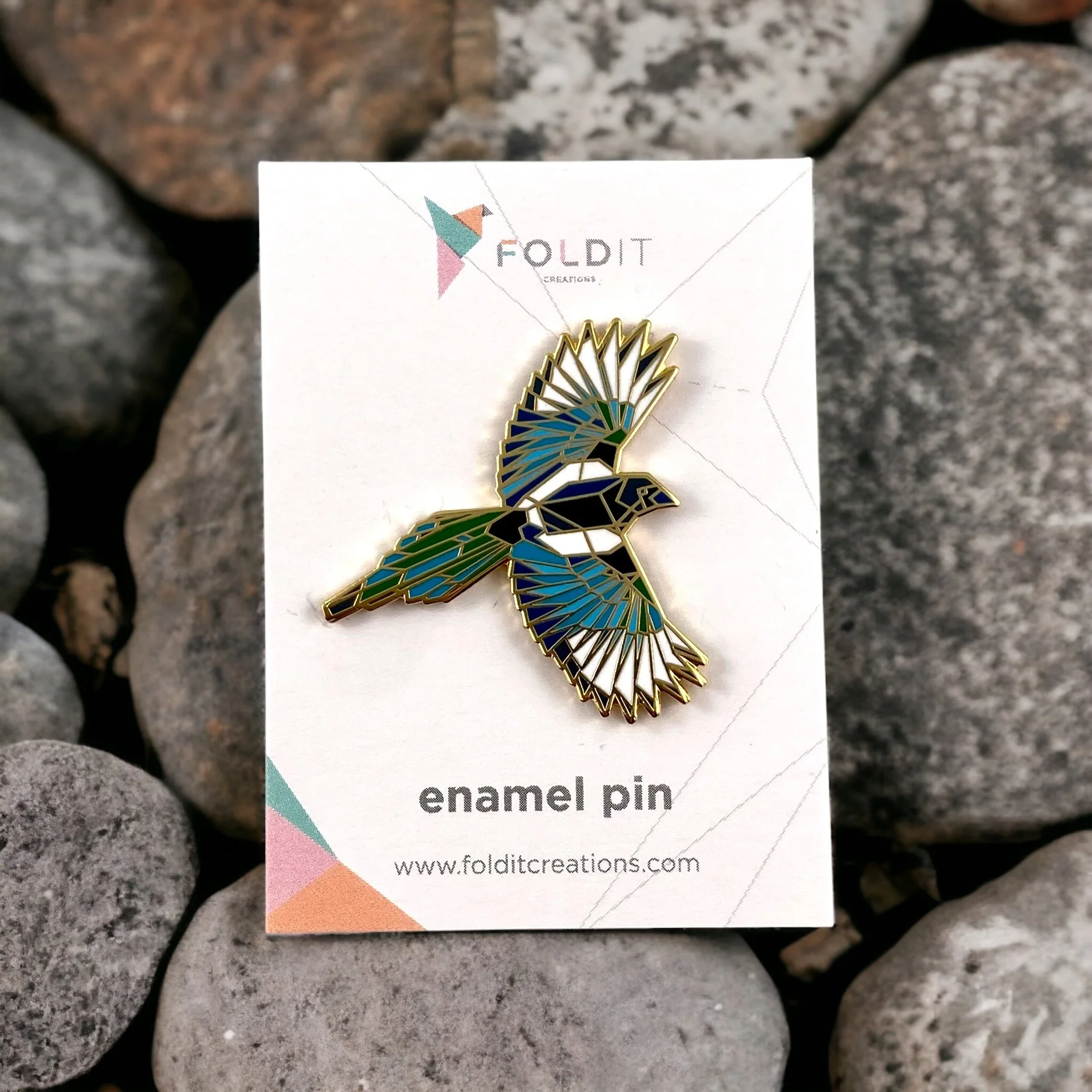 Magpie Bird Enamel Pin
