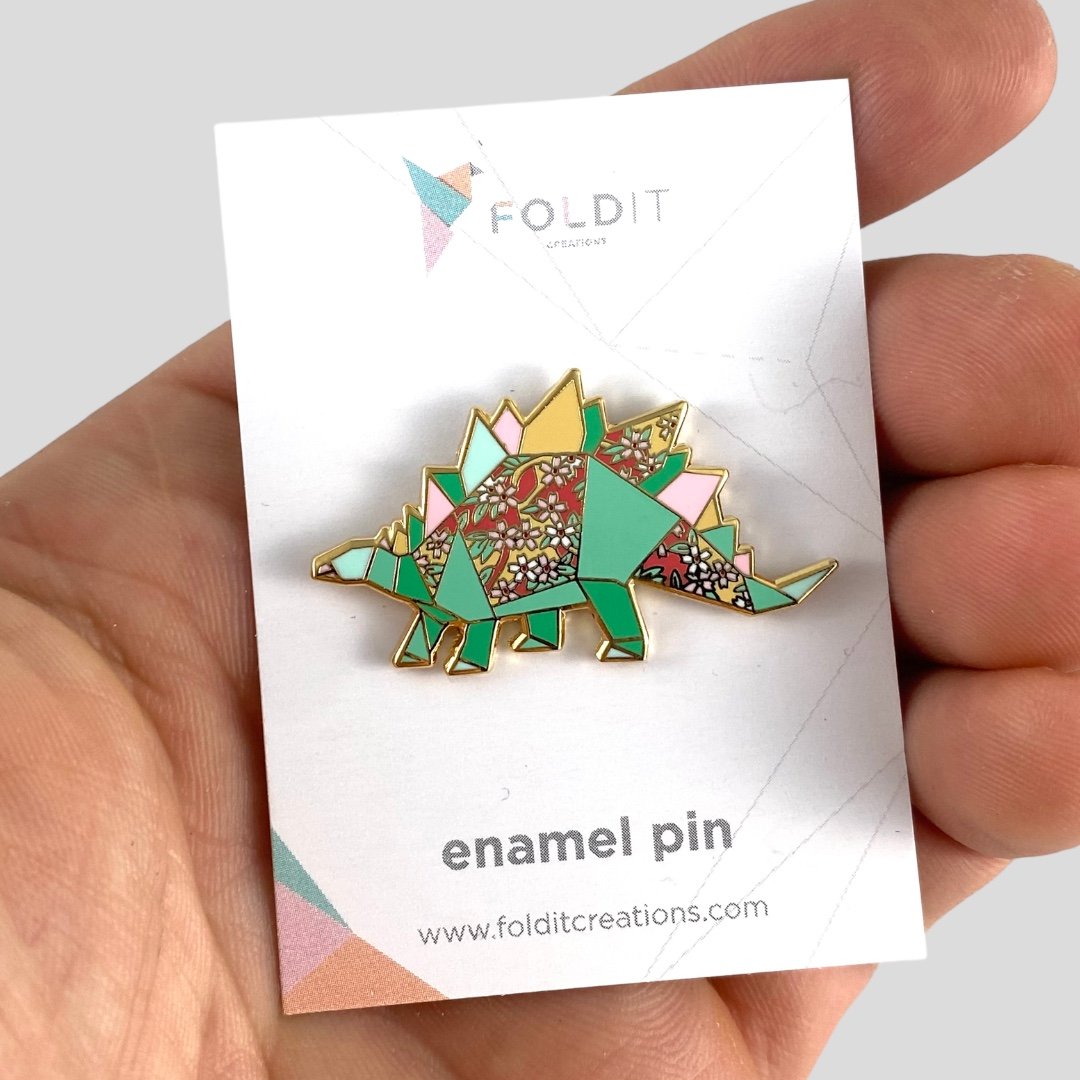 Stegosaurus enamel pin