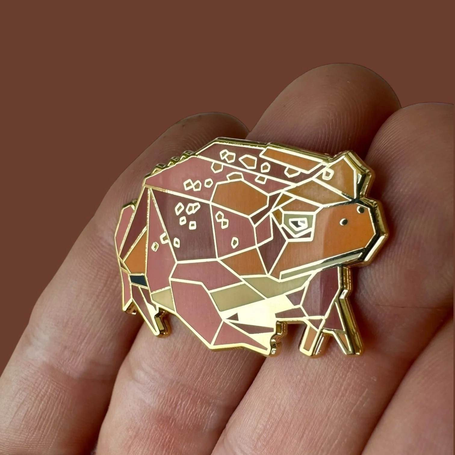 American toad enamel pin