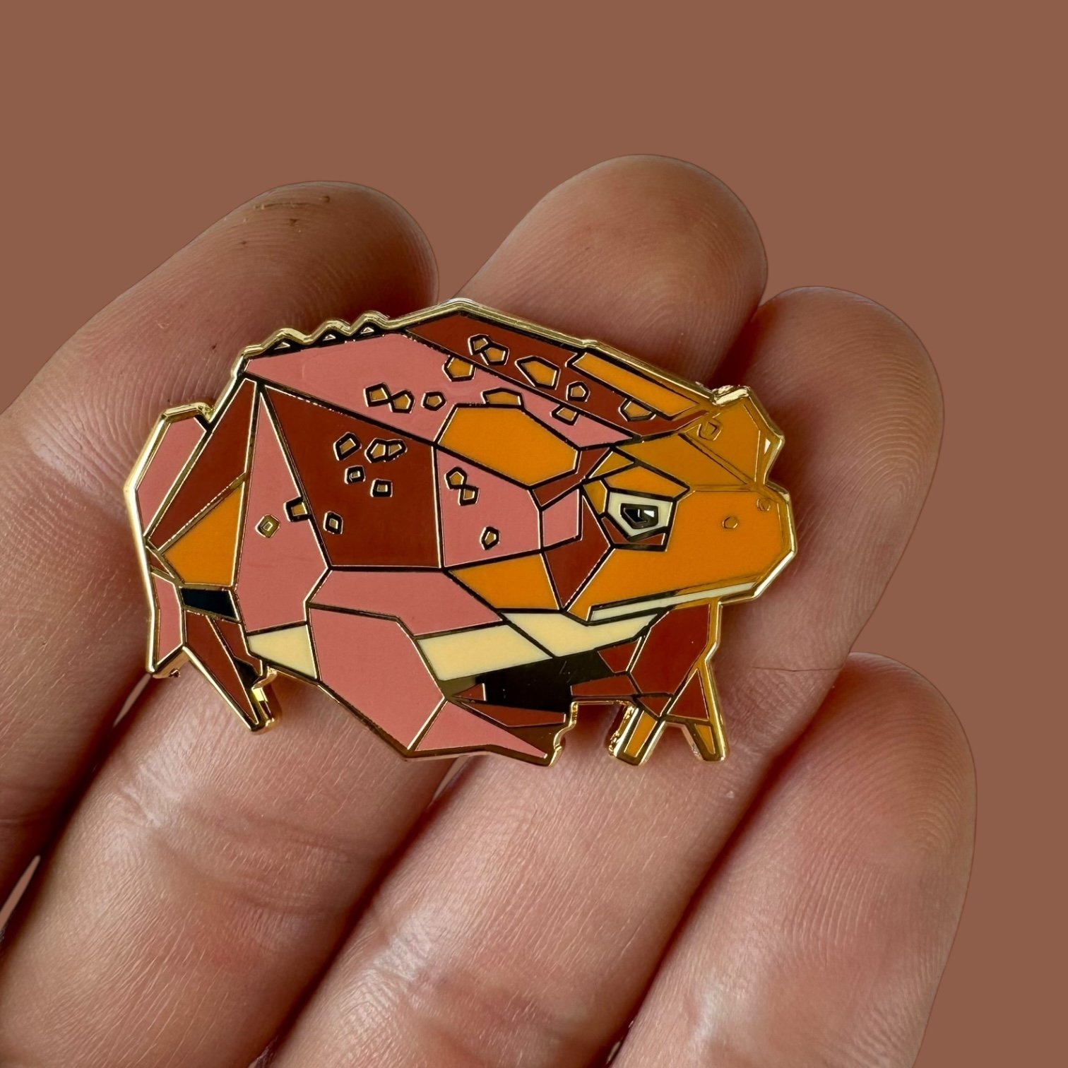 American toad enamel pin