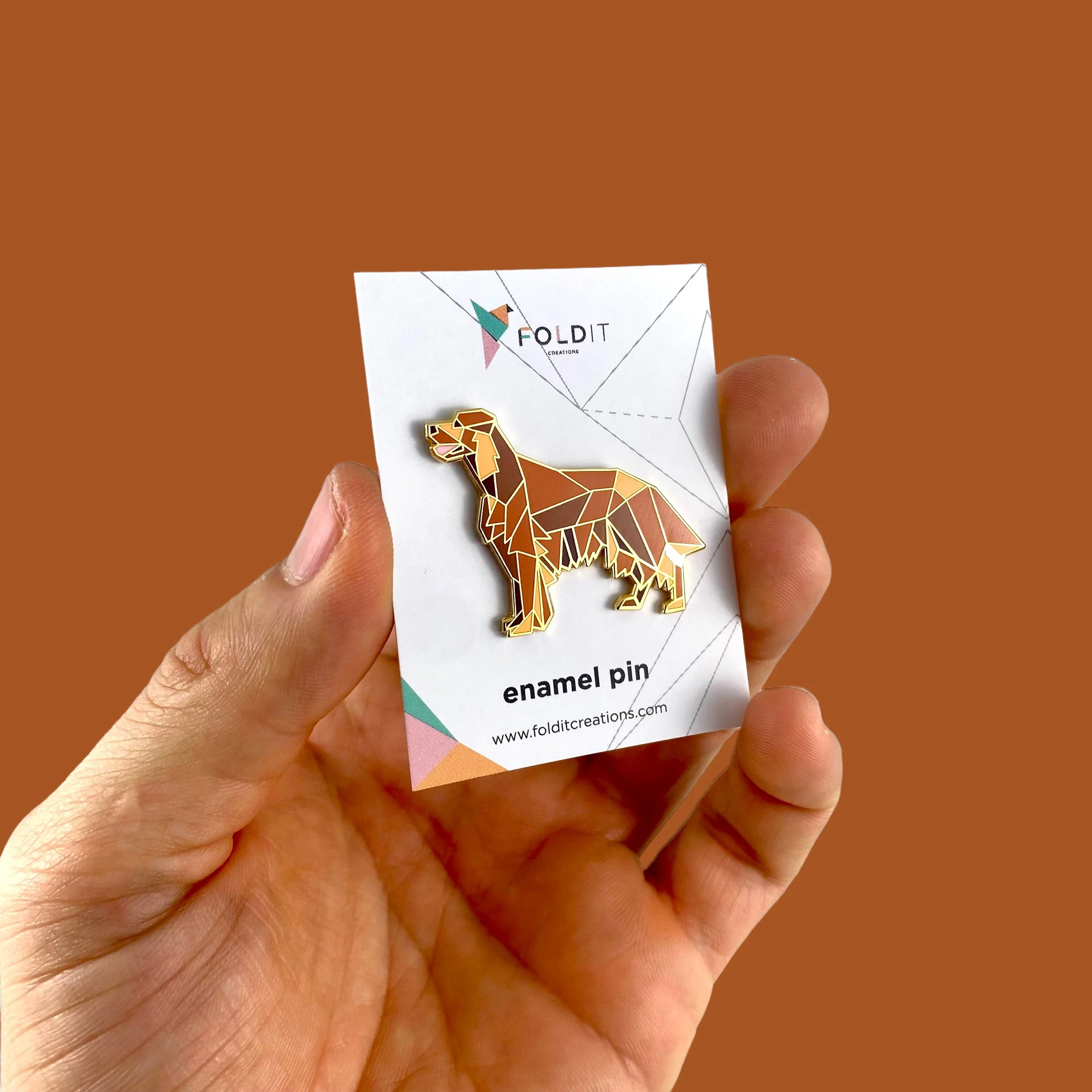 rish Setter Enamel Pin Dog gift