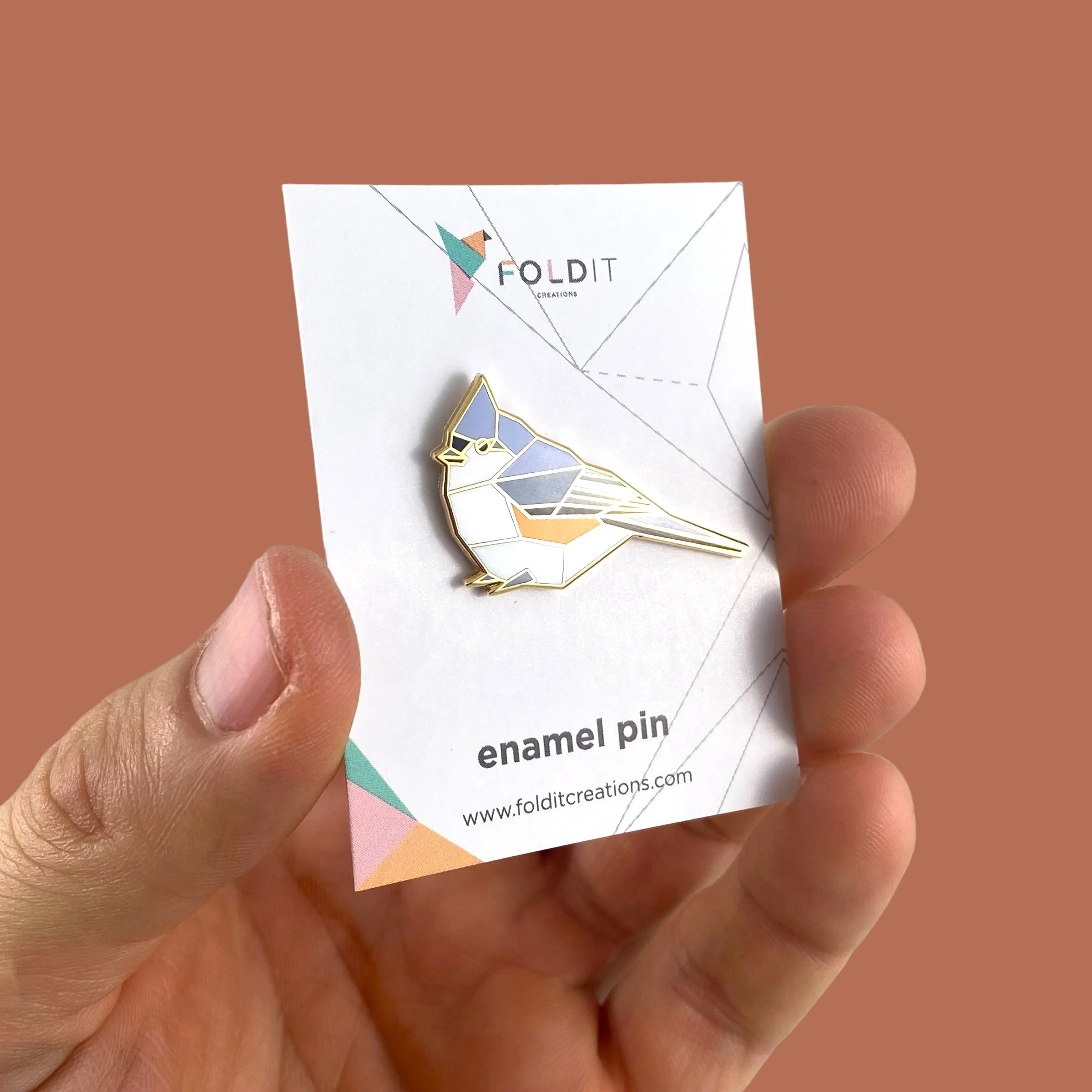 Tufted Titmouse Enamel Pin