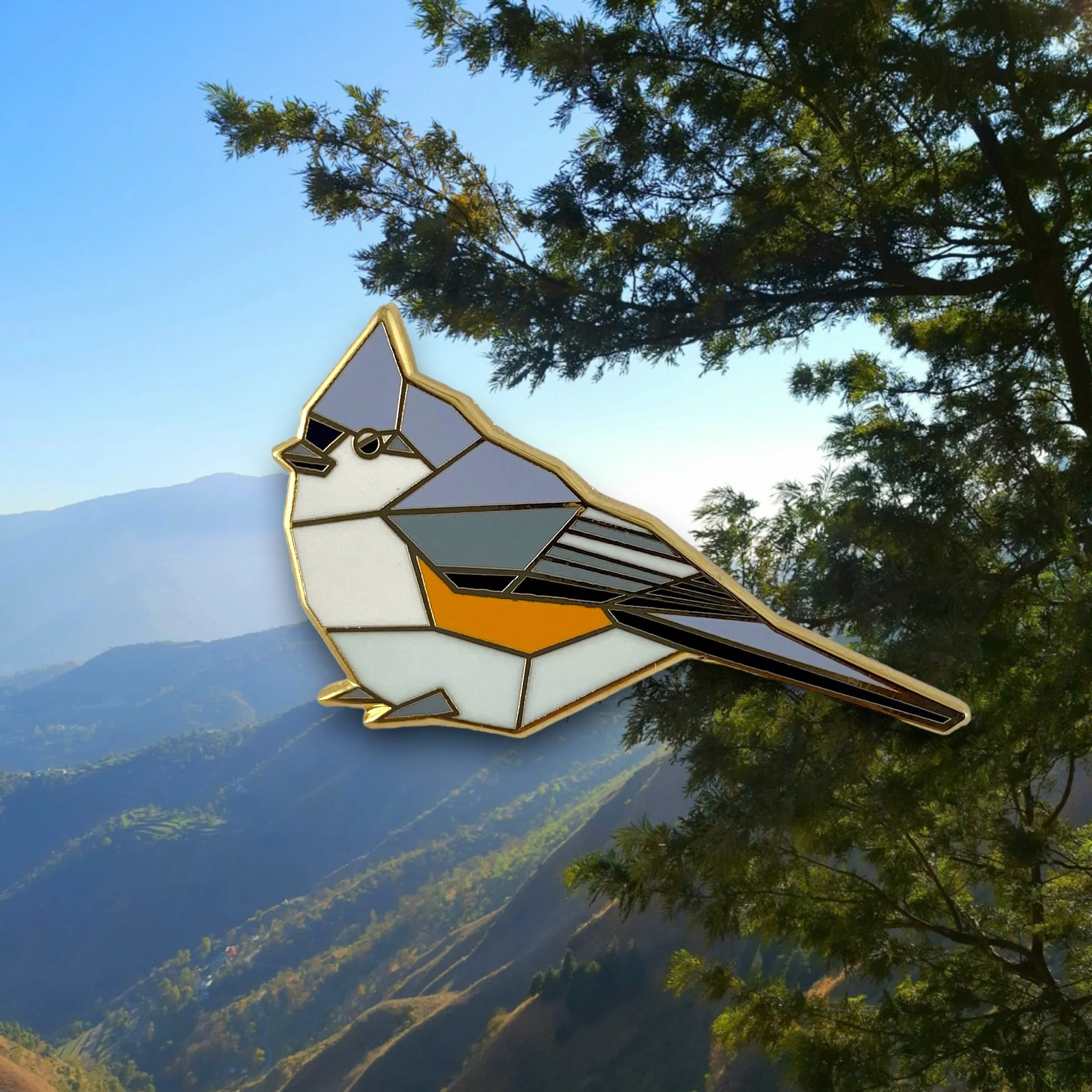 Tufted Titmouse Enamel Pin