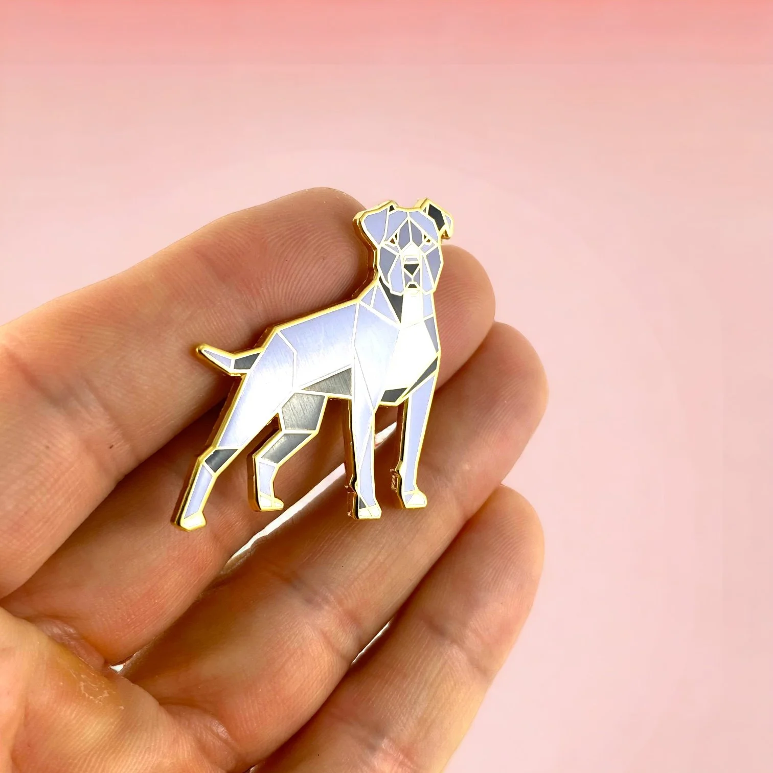 Blue American Pit bull Terrier Enamel Pin