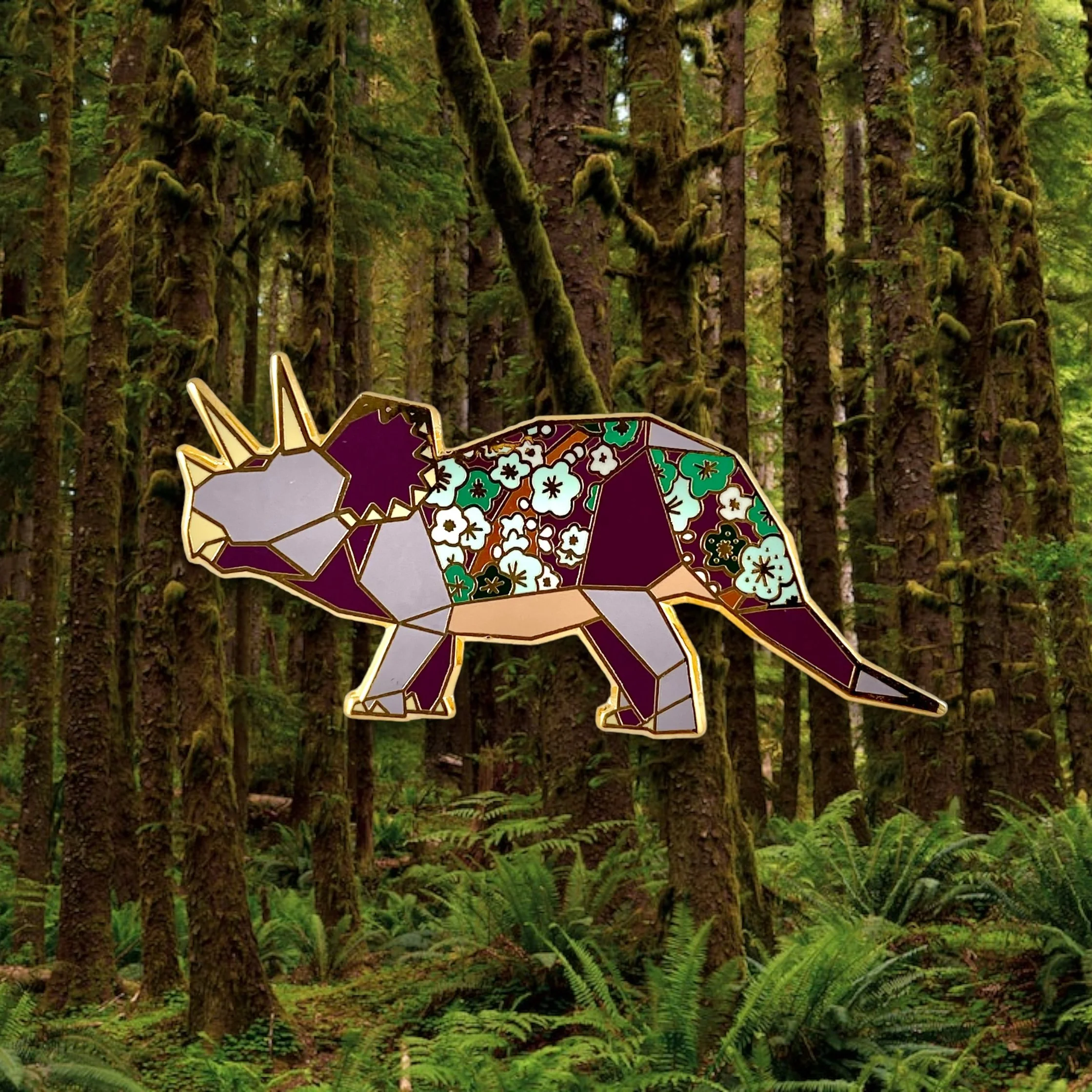 Triceratops Hard Enamel Pin
