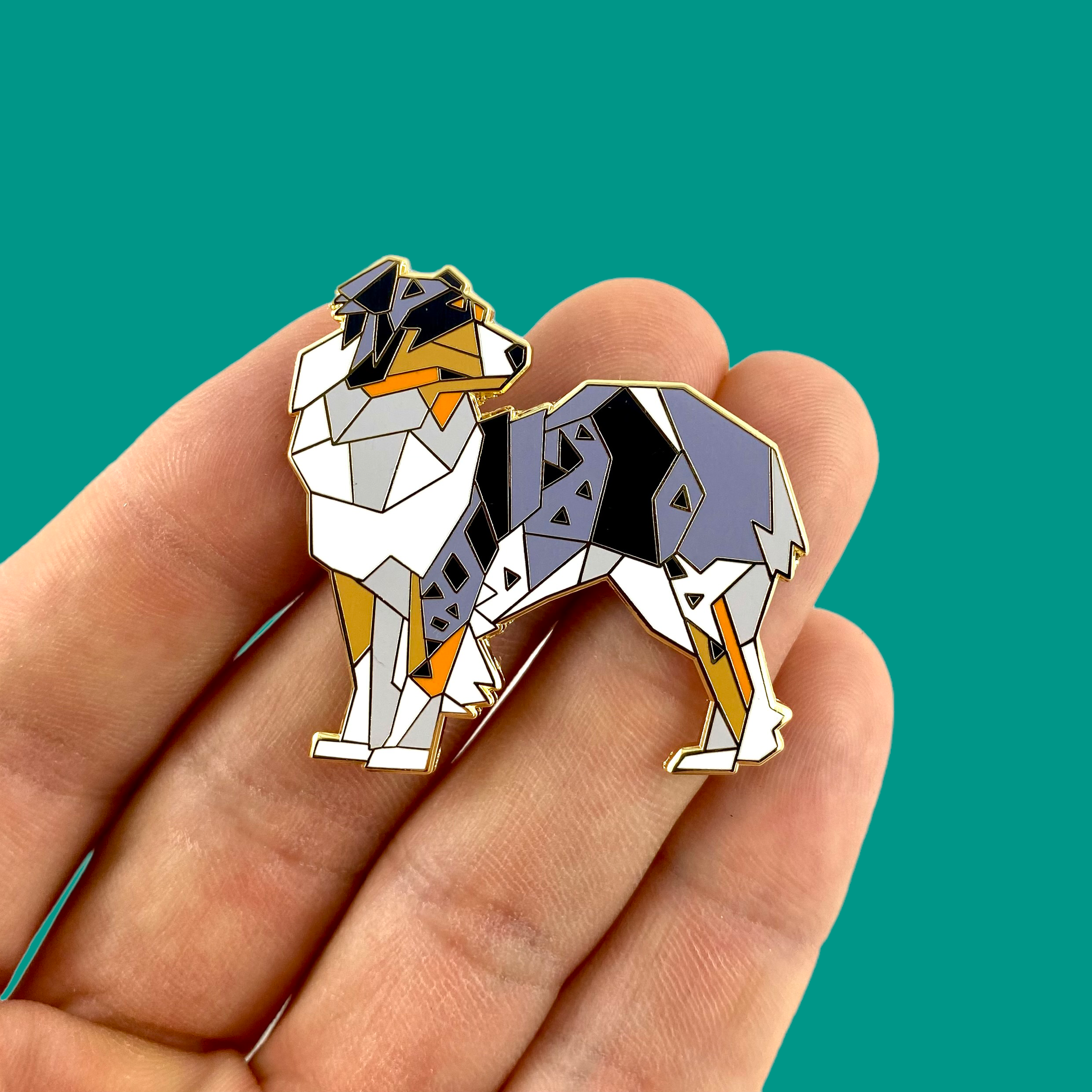 Australian shepherd enamel pin dog gift