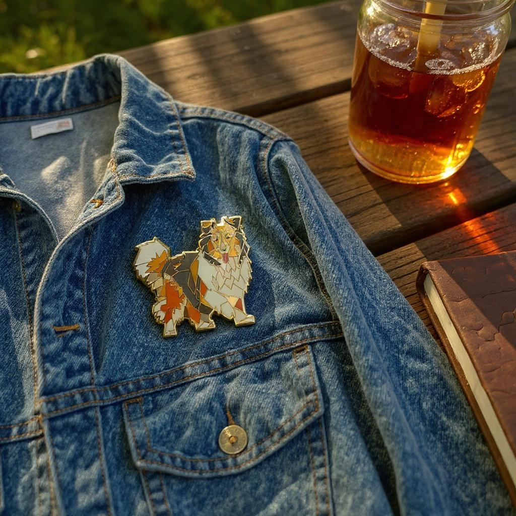 shetland sheepdog enamel pin sheltie gift