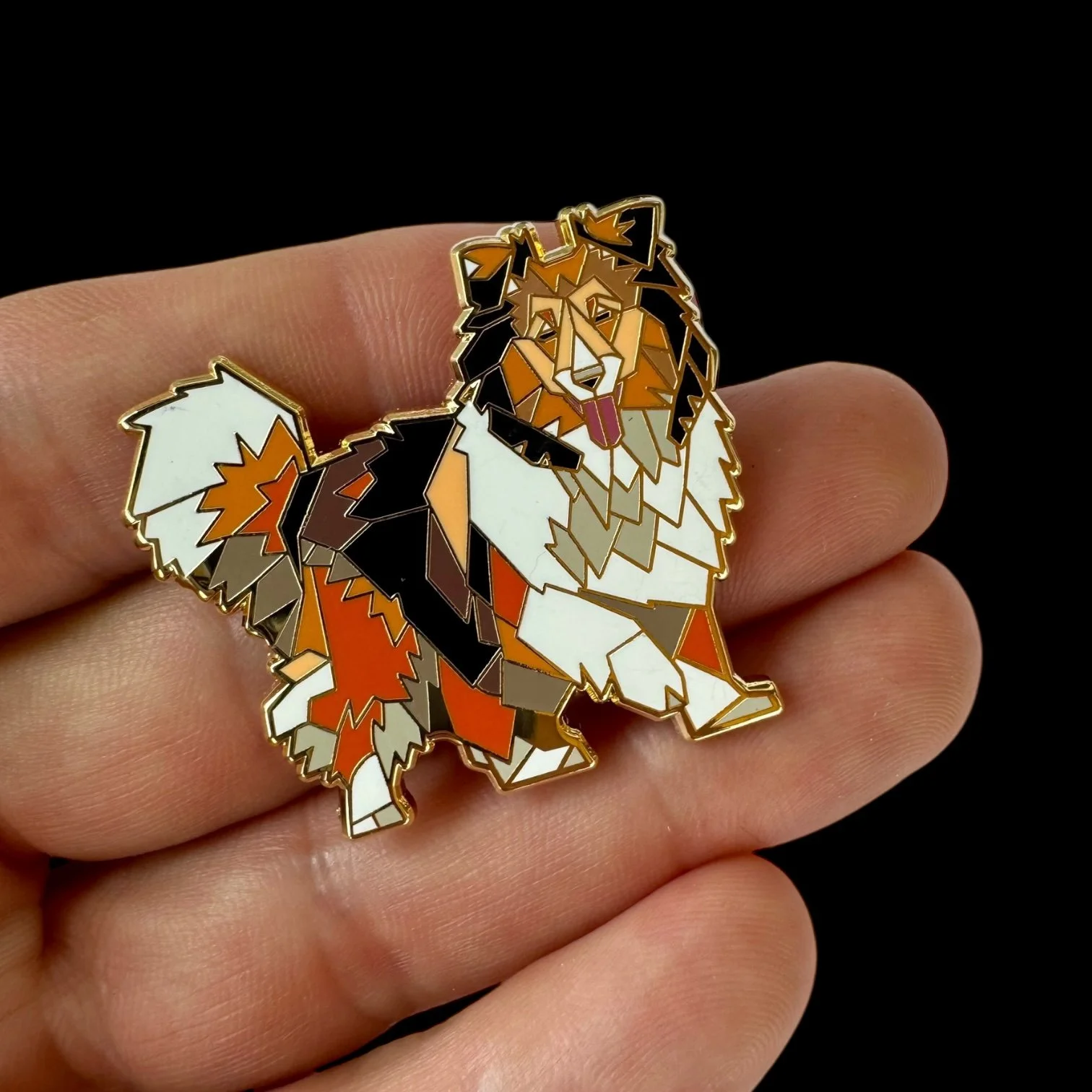 shetland sheepdog enamel pin sheltie gift