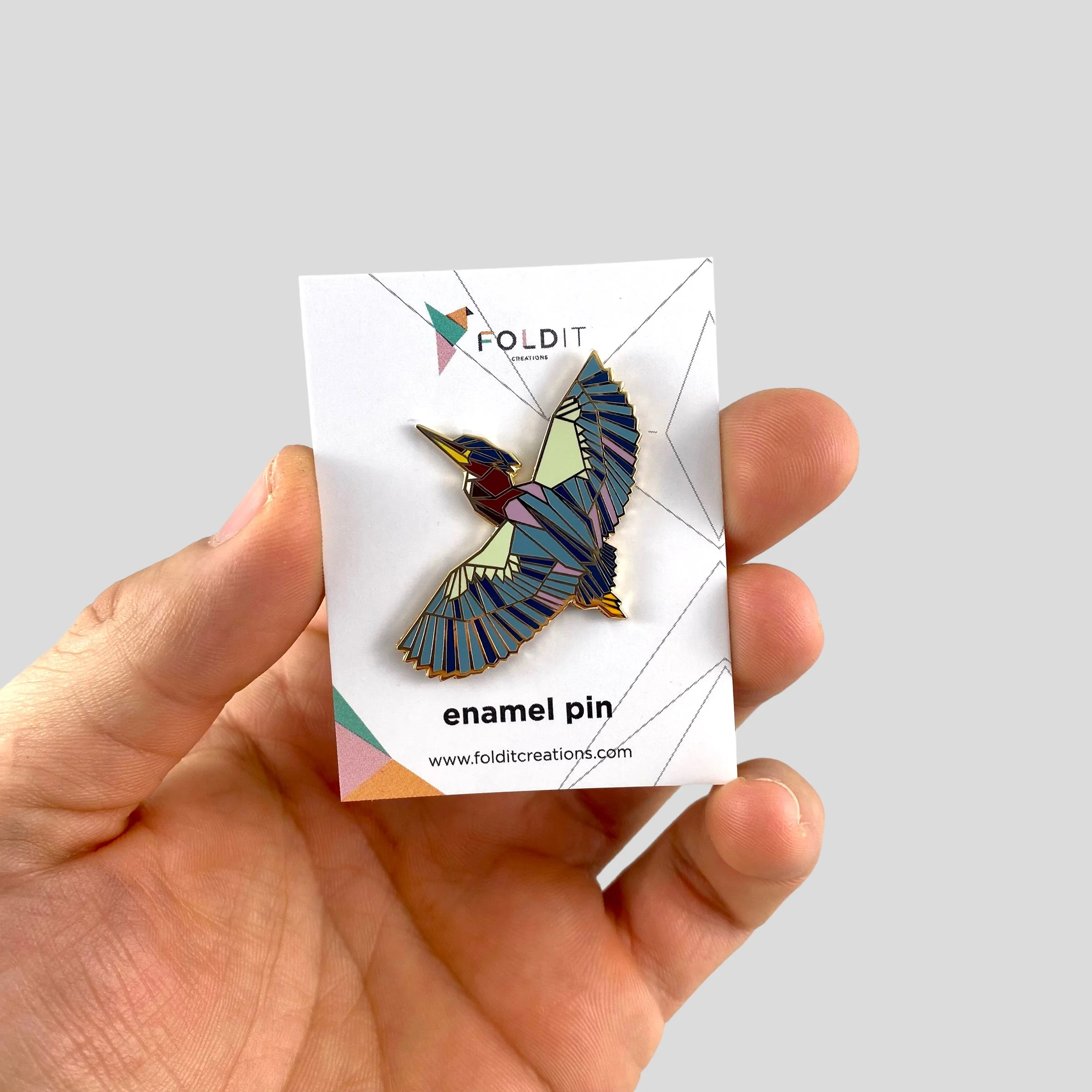 green heron enamel pin bird gift