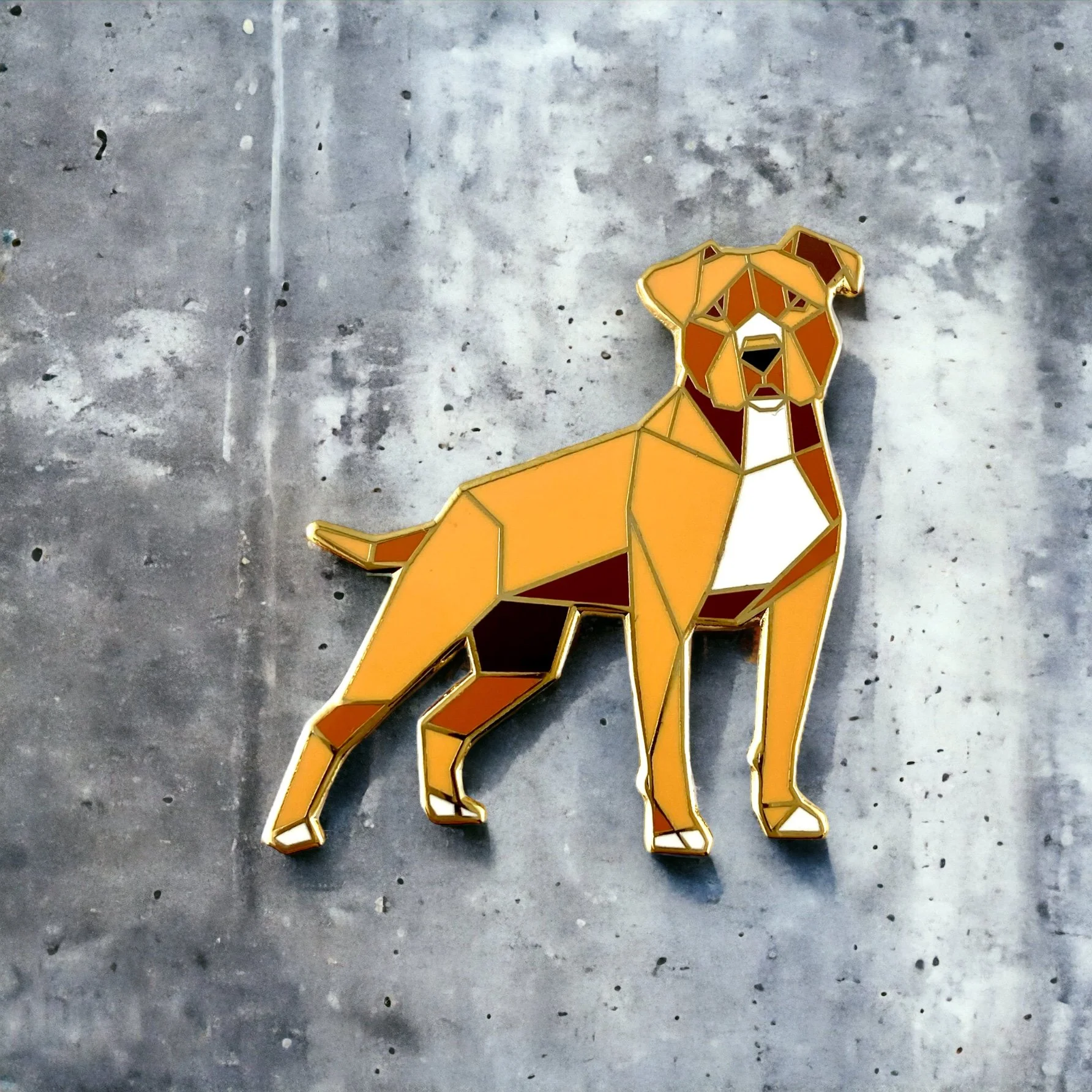 Red American Pit bull Terrier Enamel Pin