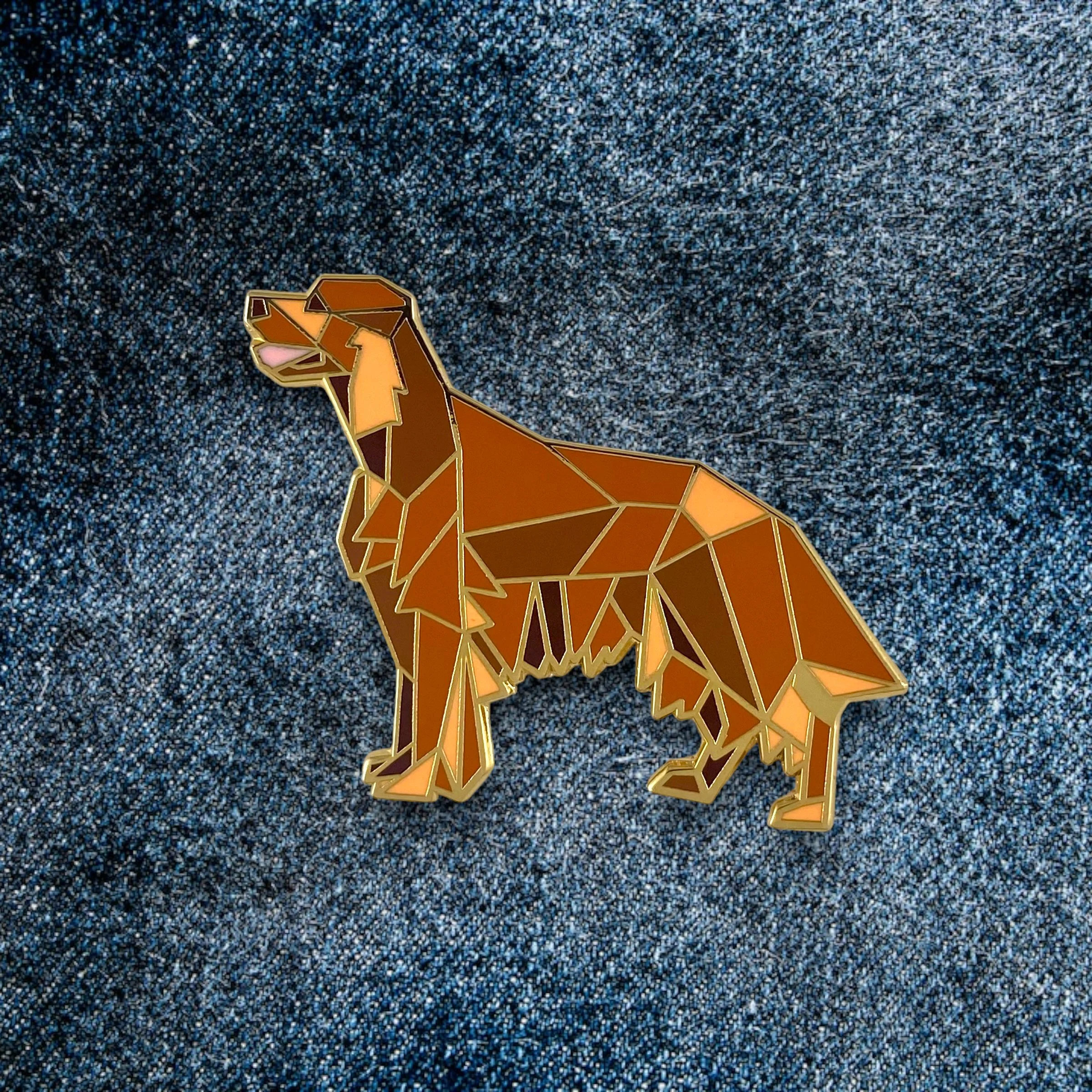 rish Setter Enamel Pin Dog gift