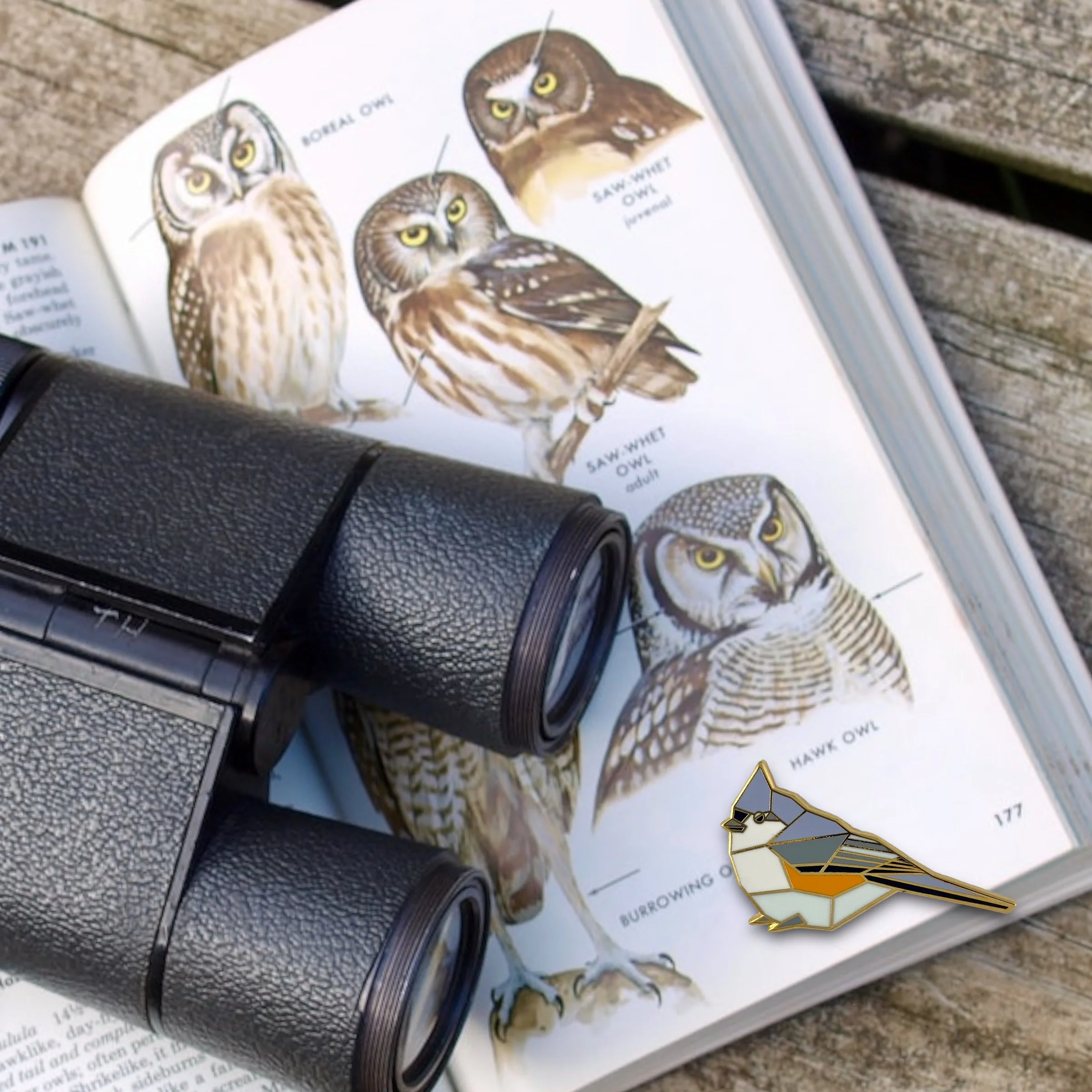Tufted Titmouse Enamel Pin