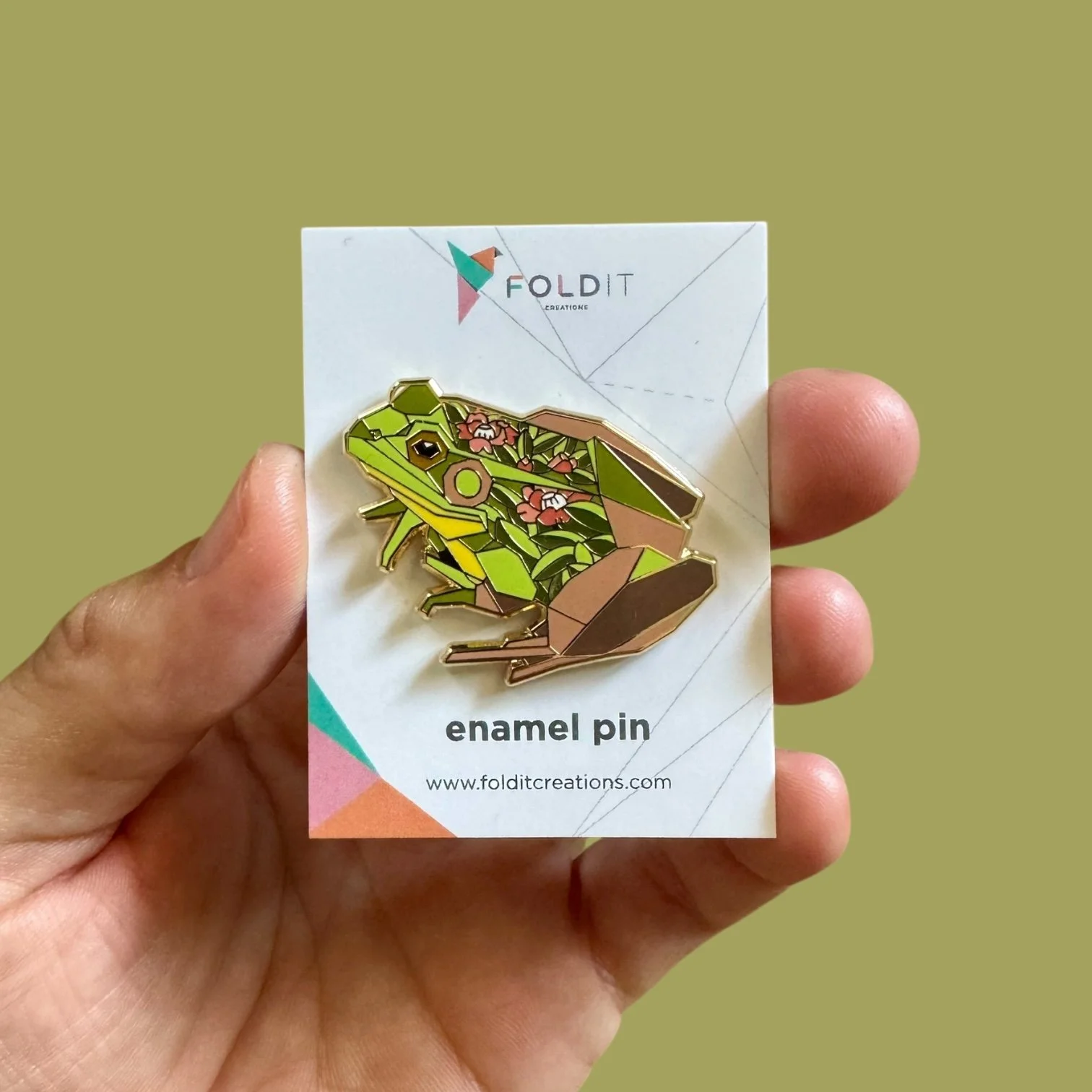 Green frog enamel pin frog gifts