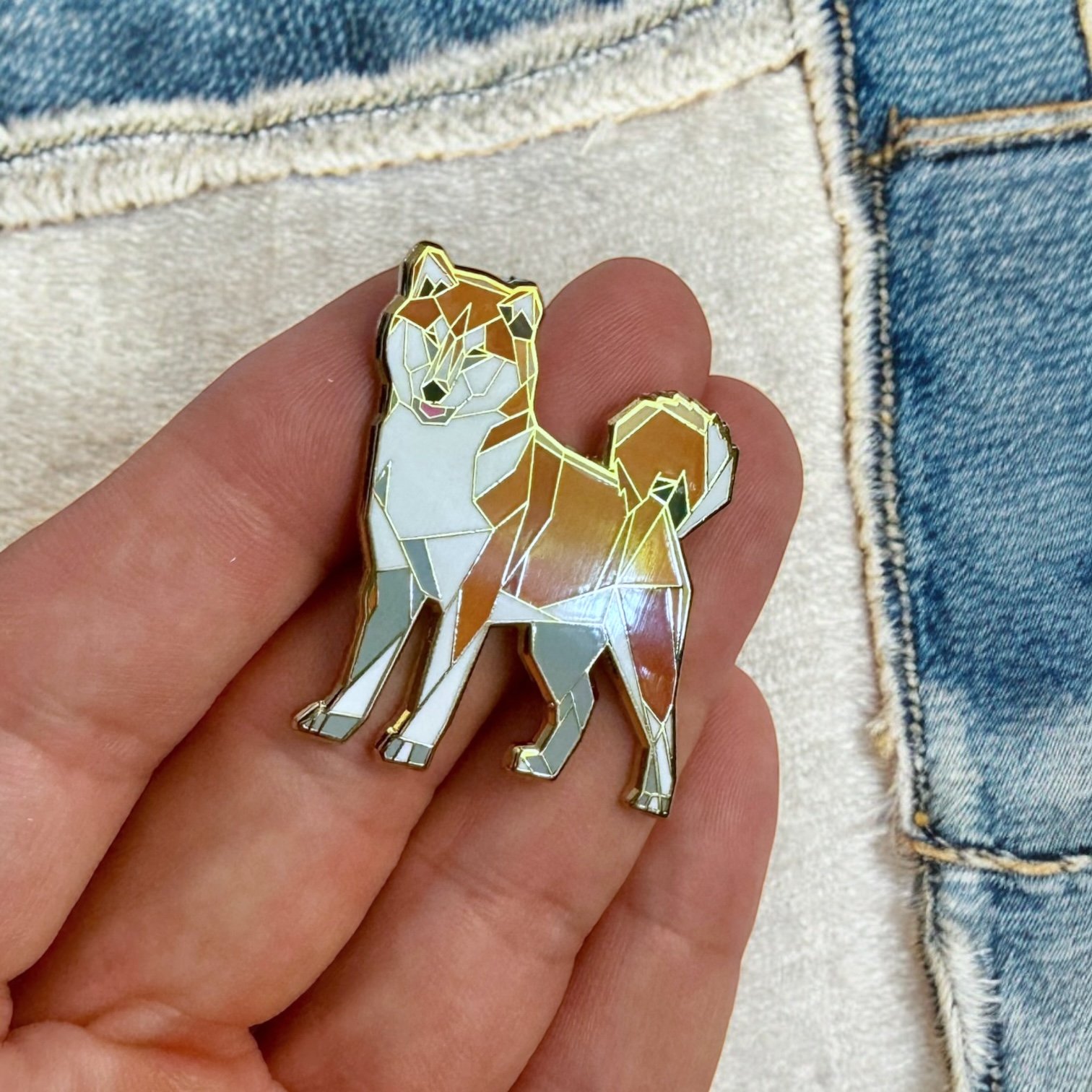 Shiba Inu enamel pin