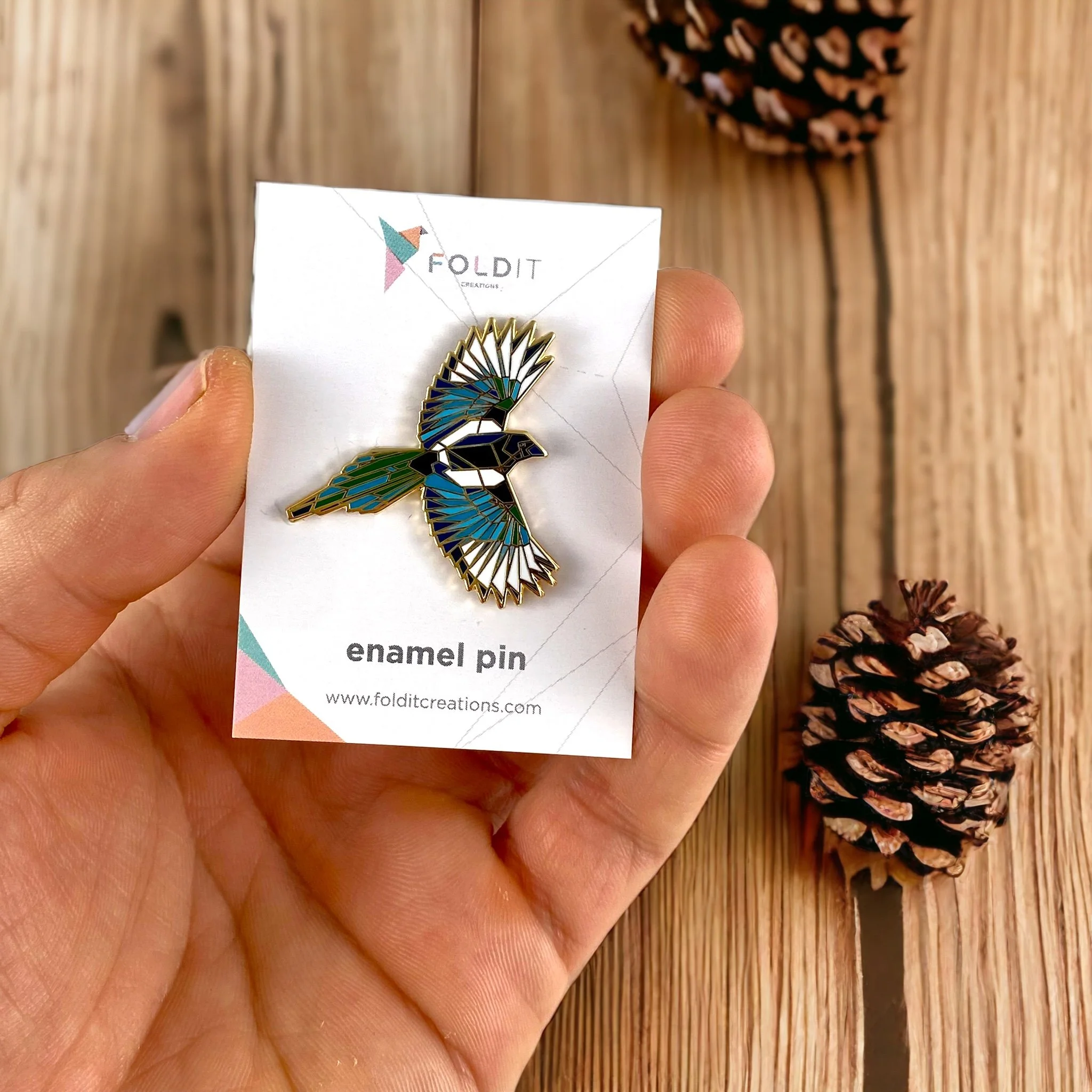 Magpie Bird Enamel Pin