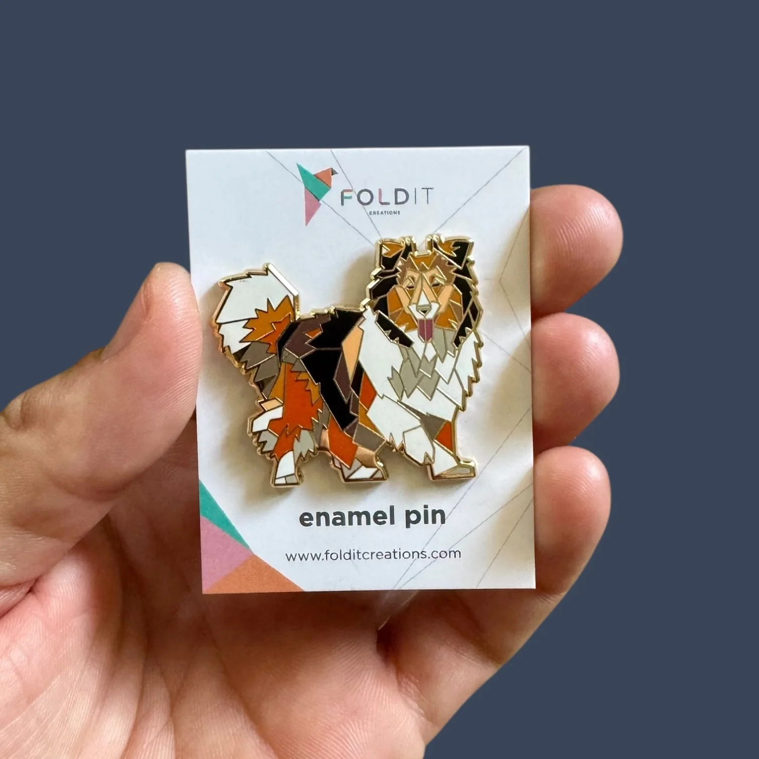 shetland sheepdog enamel pin sheltie gift