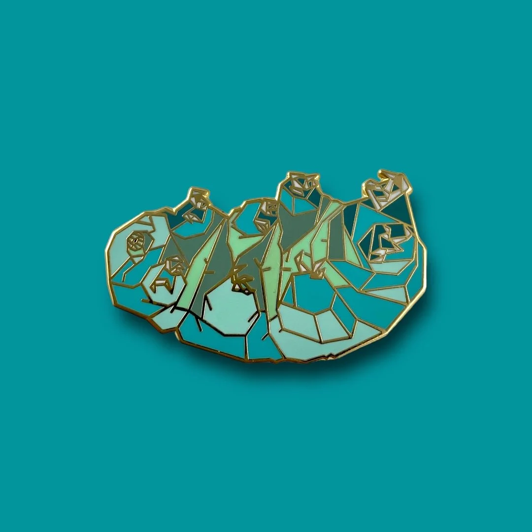 Tardigrade Origami Hard Enamel Pin