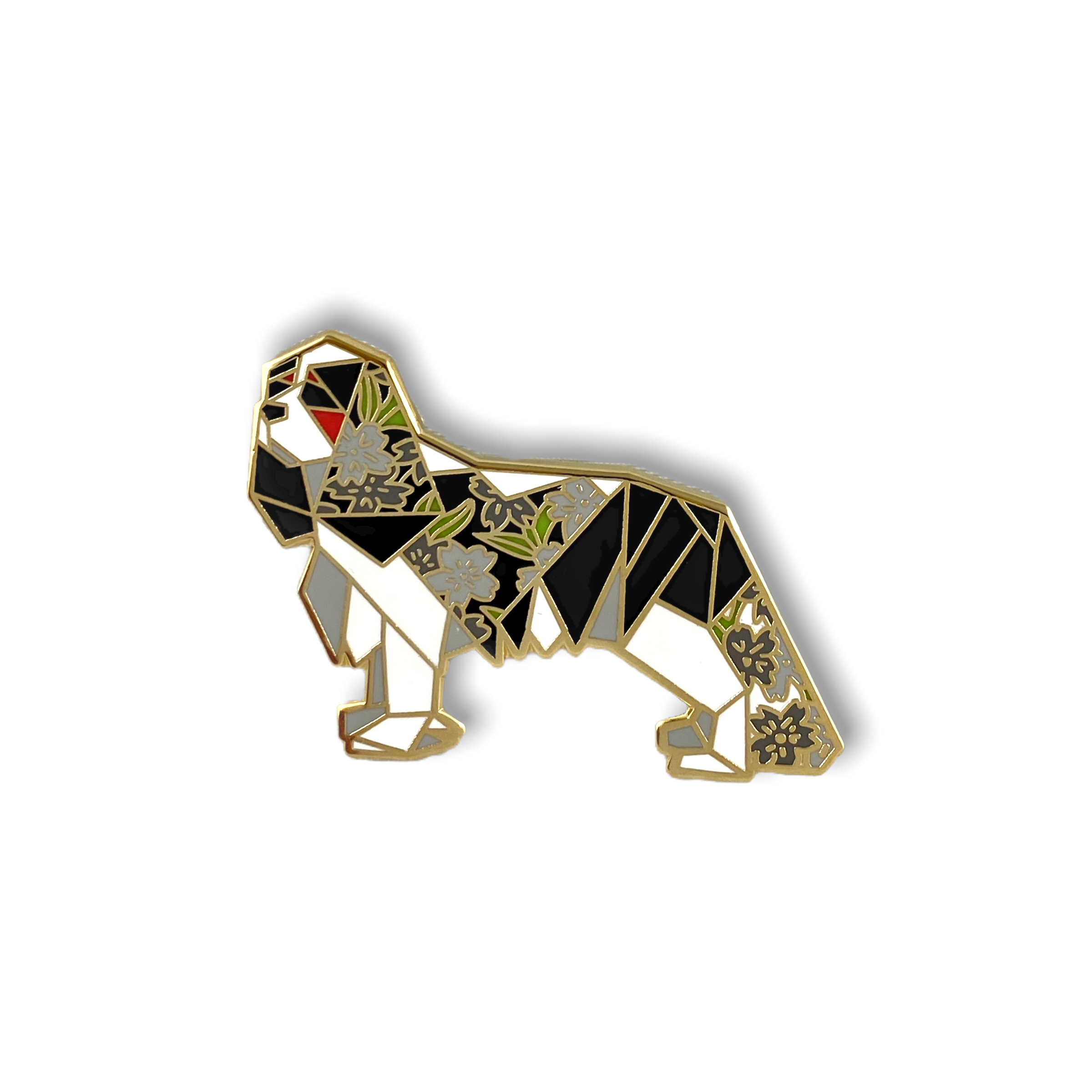 blenhiem king Charles cavalier dog enamel pin
