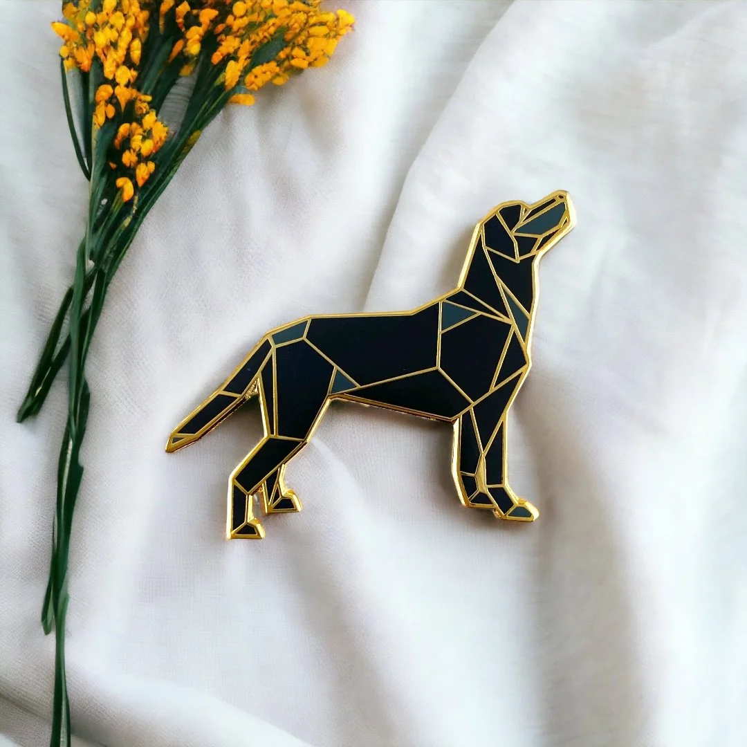 Black Labrador Retriever Enamel Pin