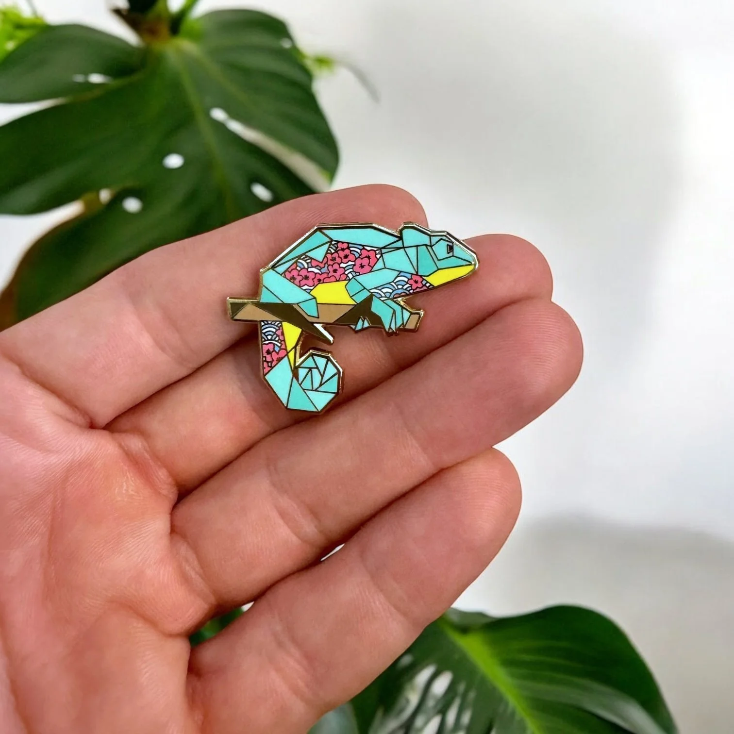 Chameleon Enamel Pin