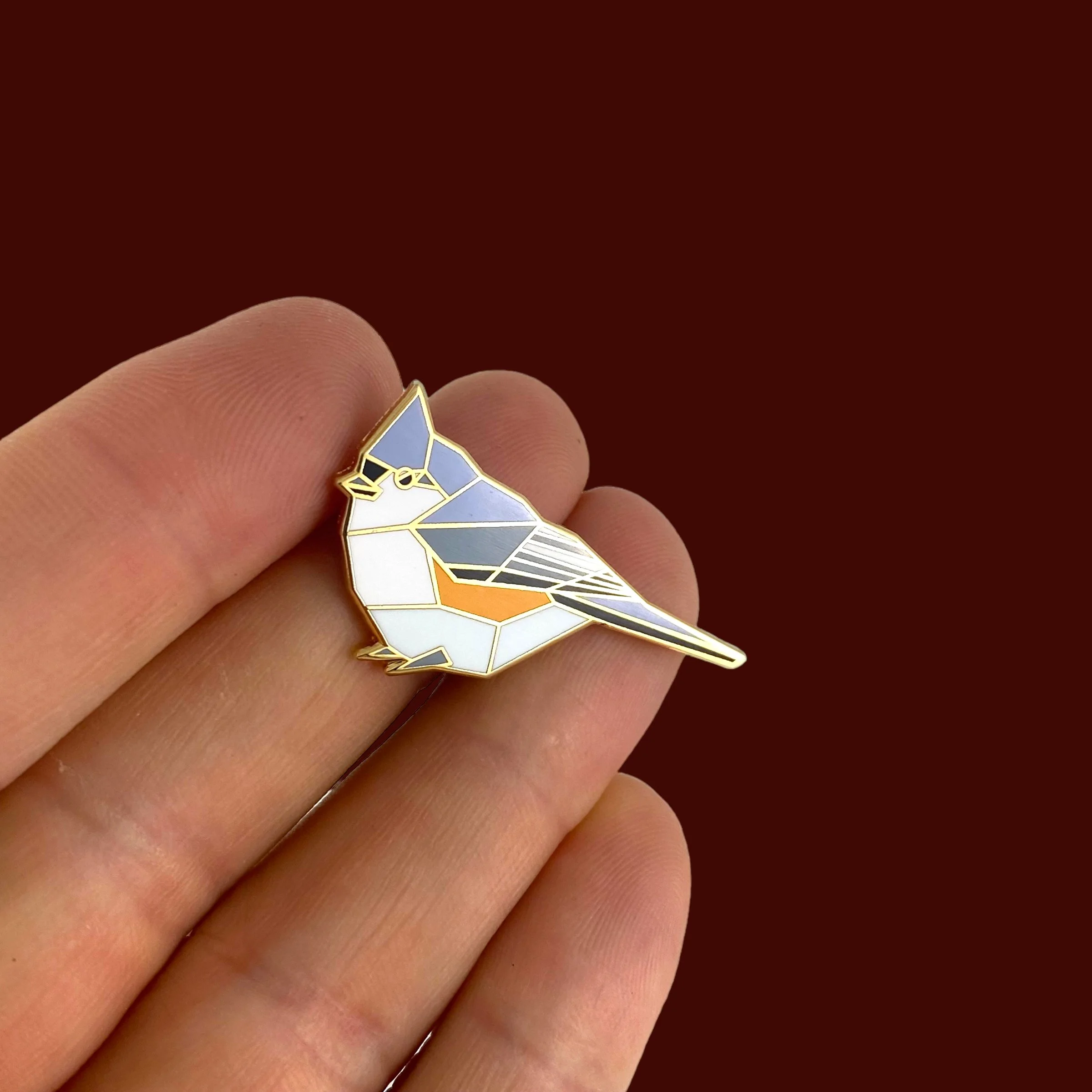 Tufted Titmouse Enamel Pin