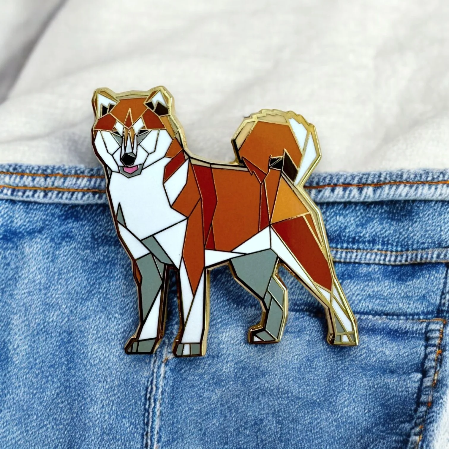 Shiba Inu enamel pin