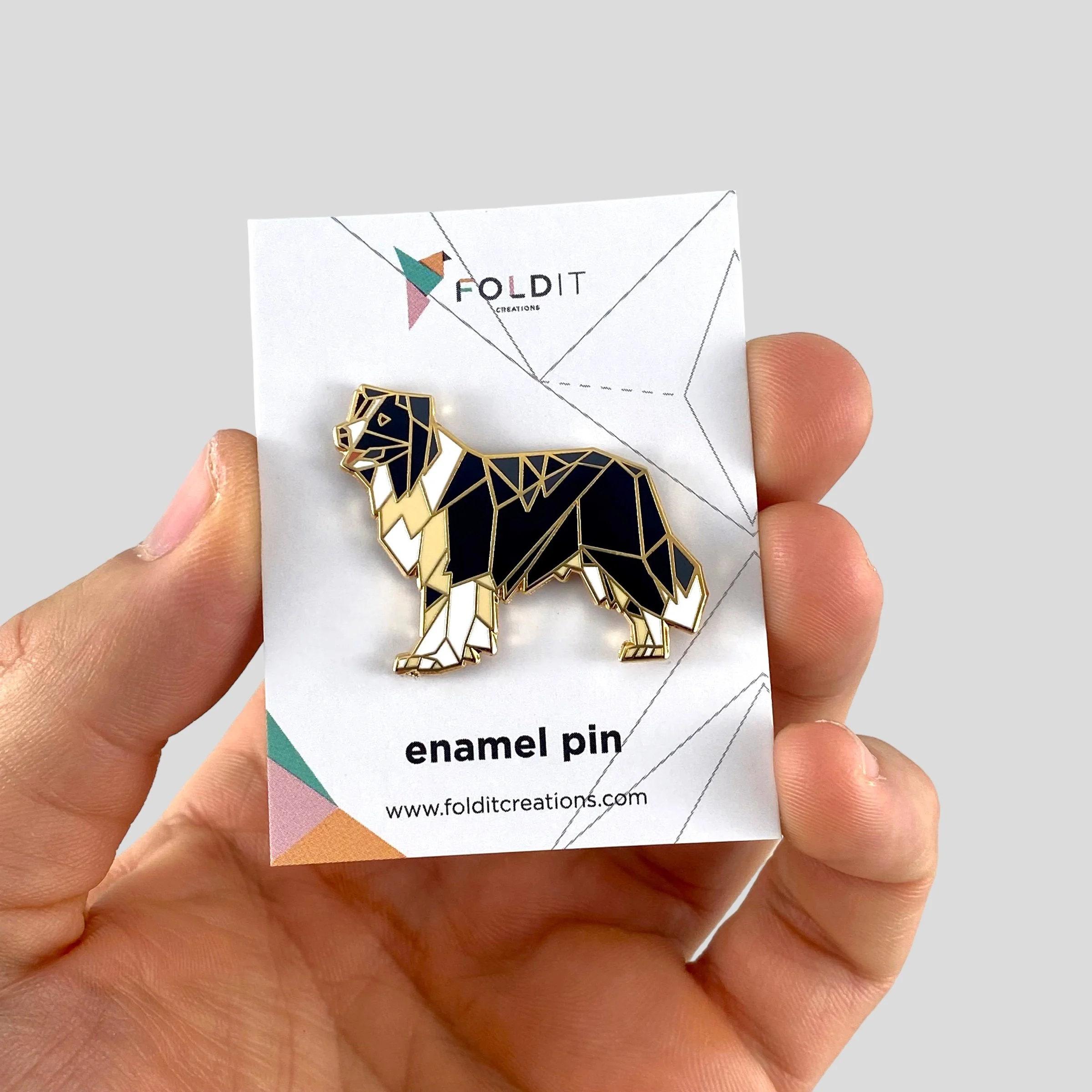 Border Collie Dog Enamel Pin