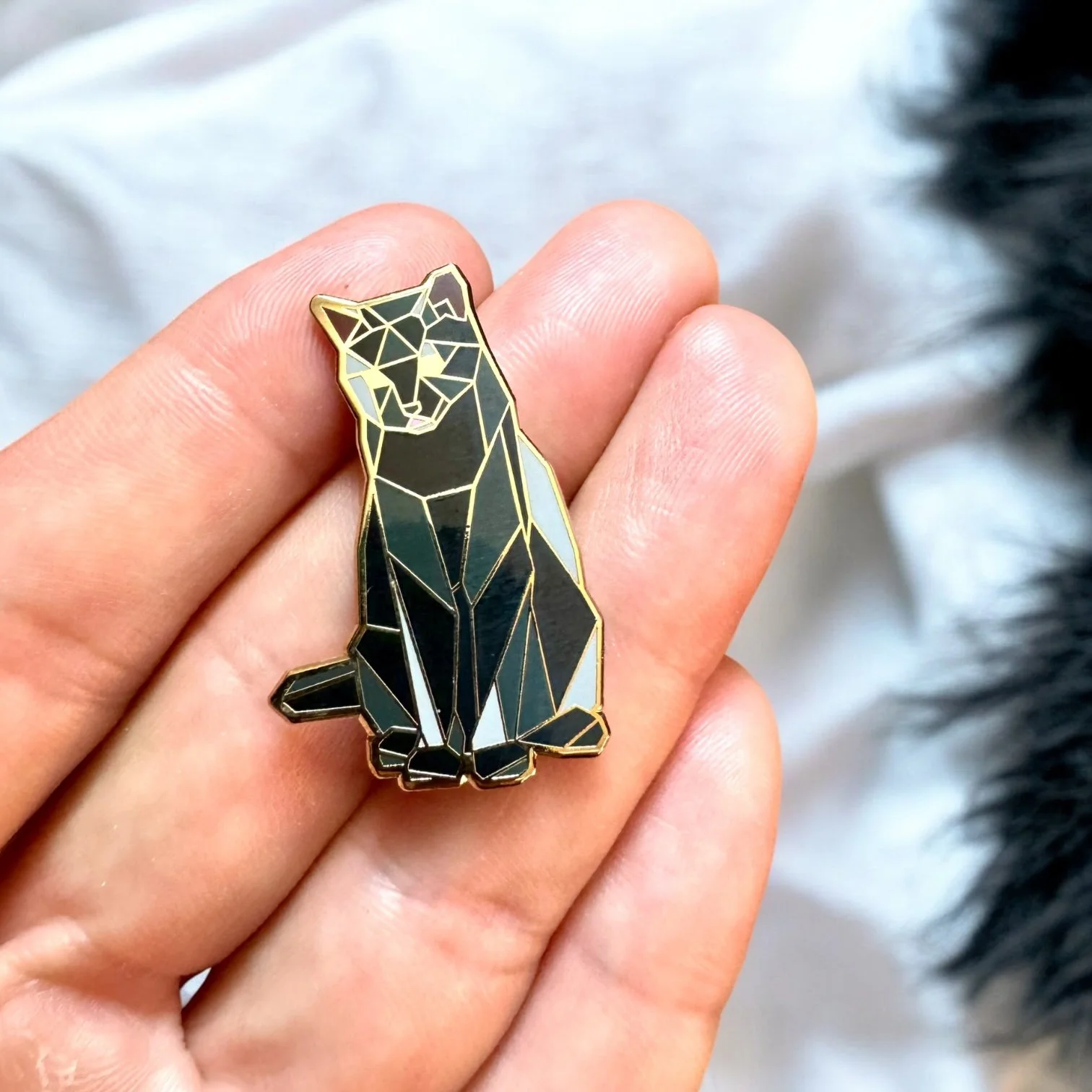 Black Cat Enamel pin cat lover gift