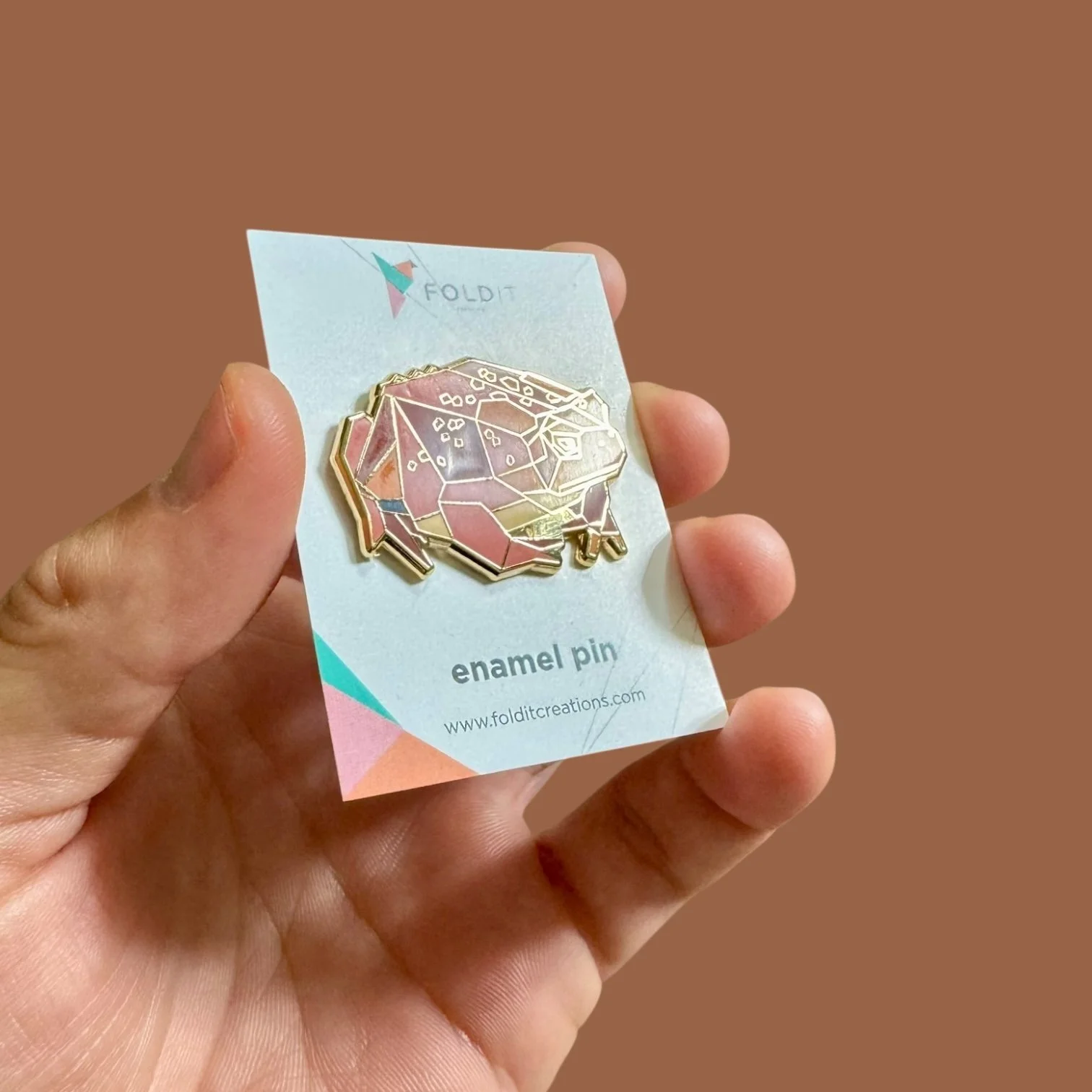 American toad enamel pin