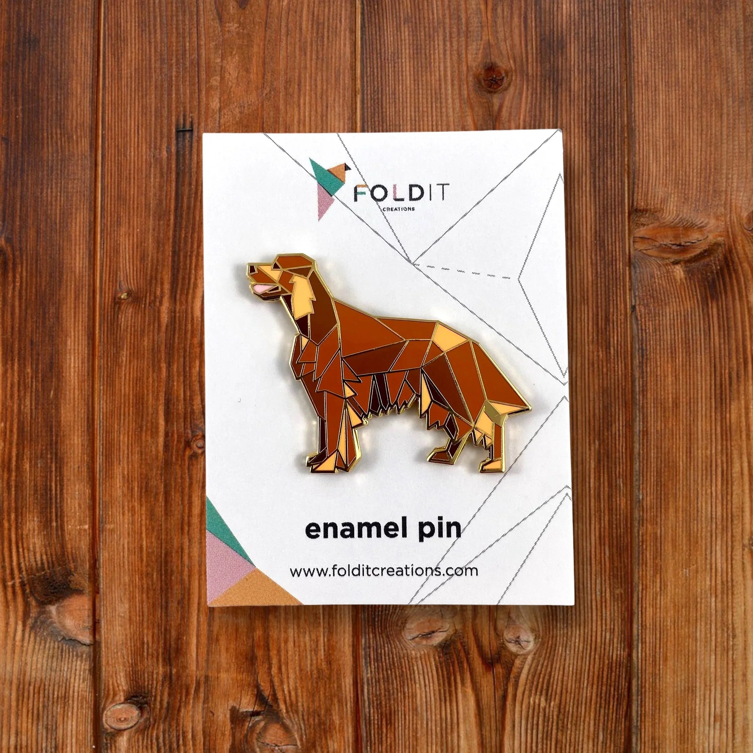 rish Setter Enamel Pin Dog gift