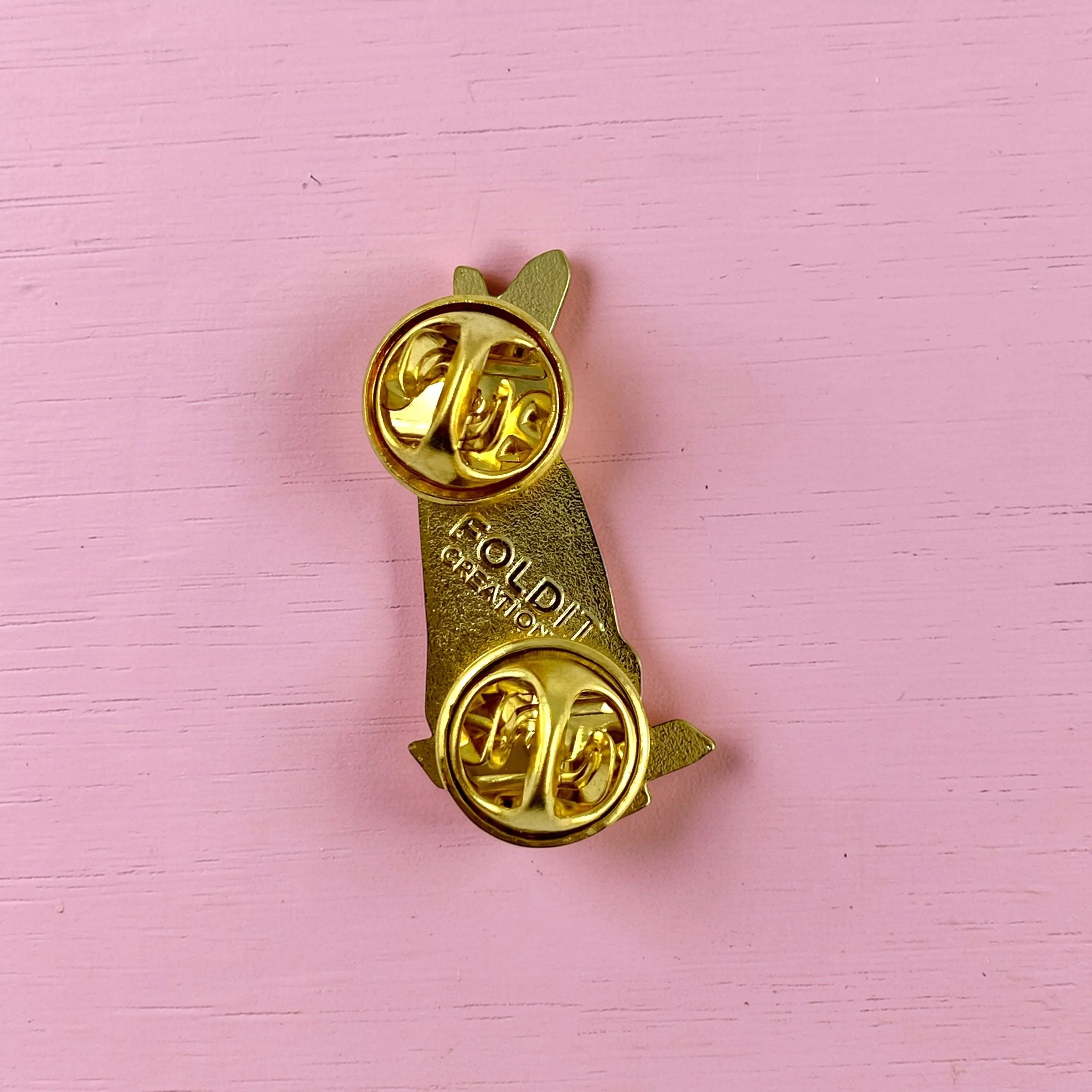 White rabbit enamel pin bunny gift