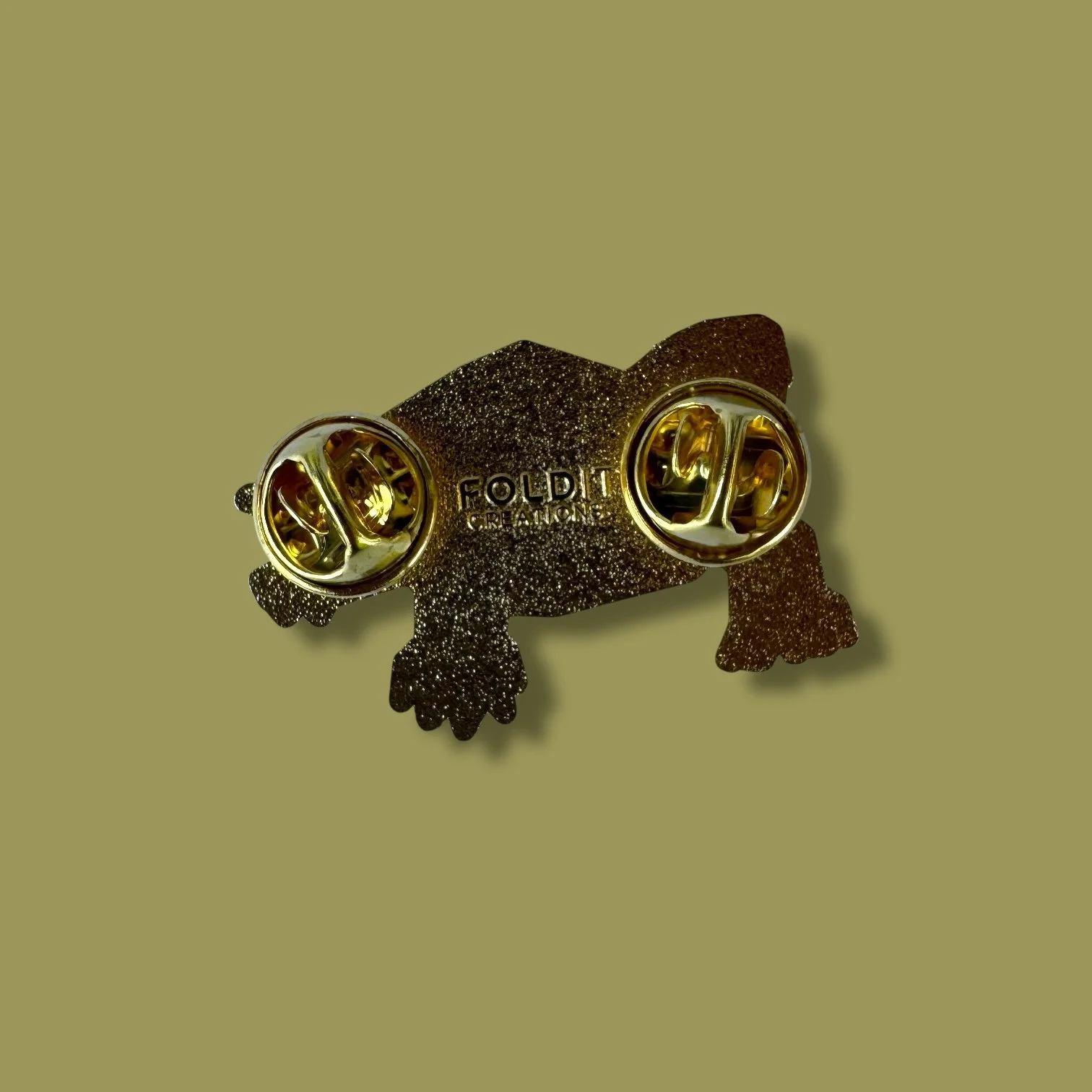 painted slider turtle enamel pin