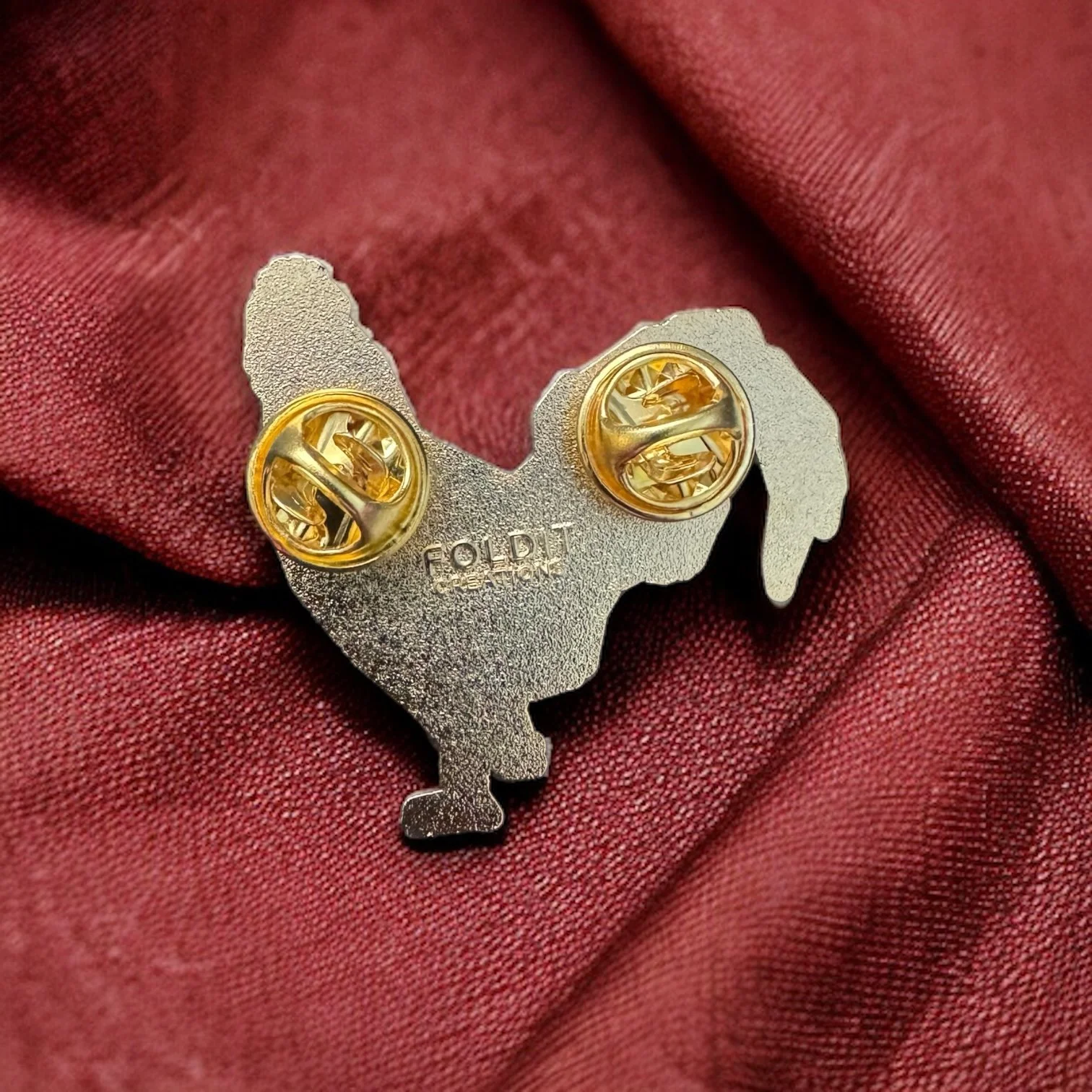 Rooster hard enamel pin chicken lover gift