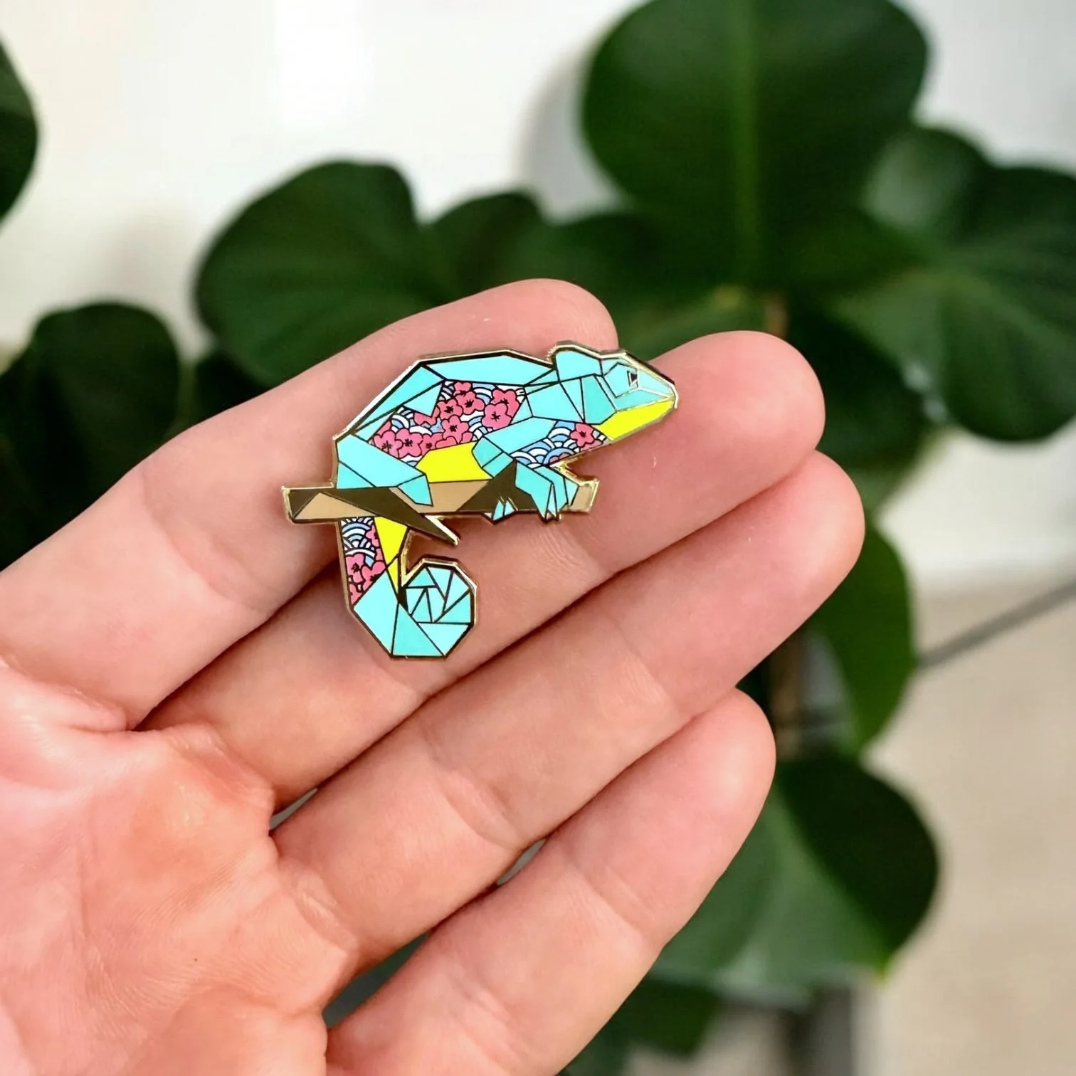 Chameleon Enamel Pin