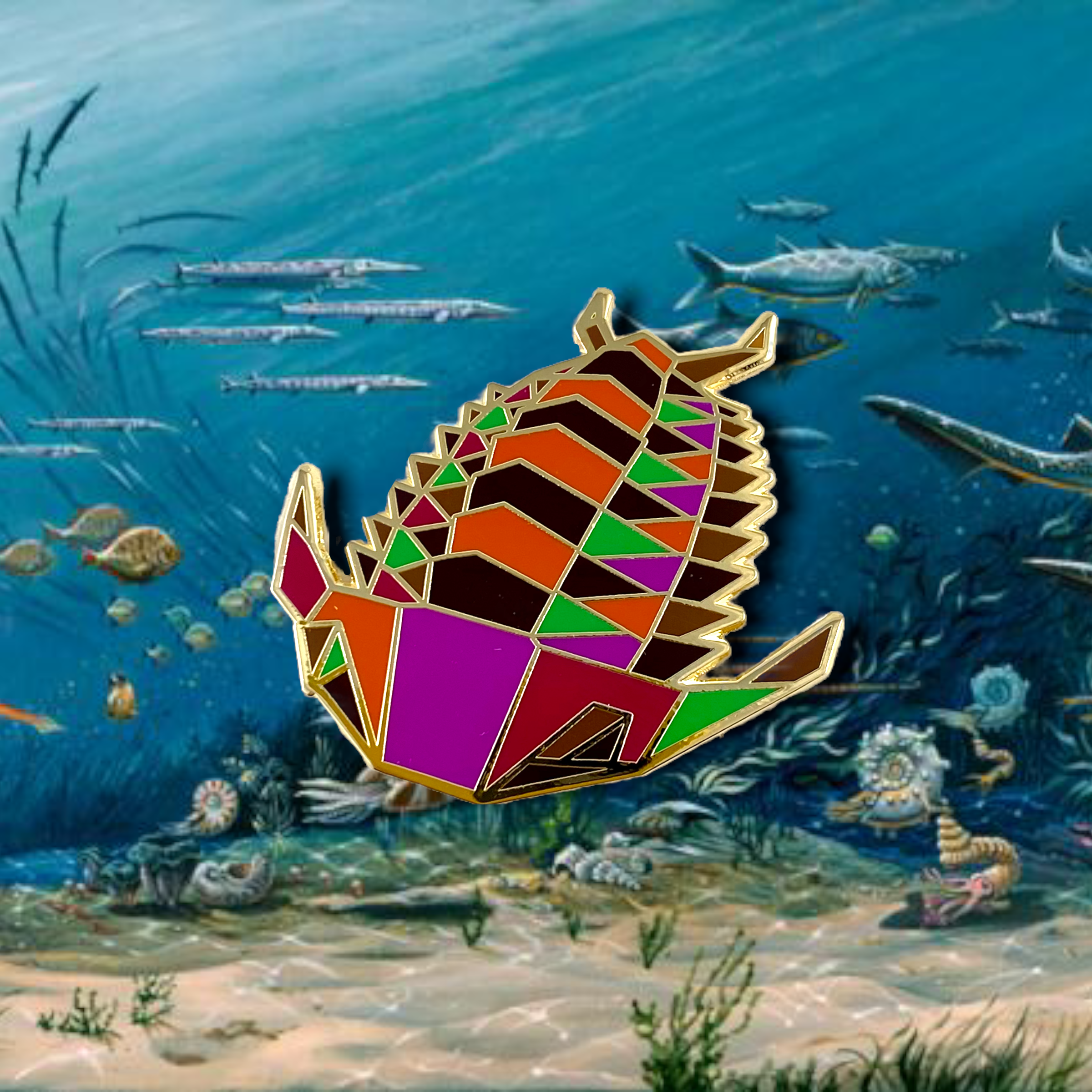 trilobite enamel pin fossil gift