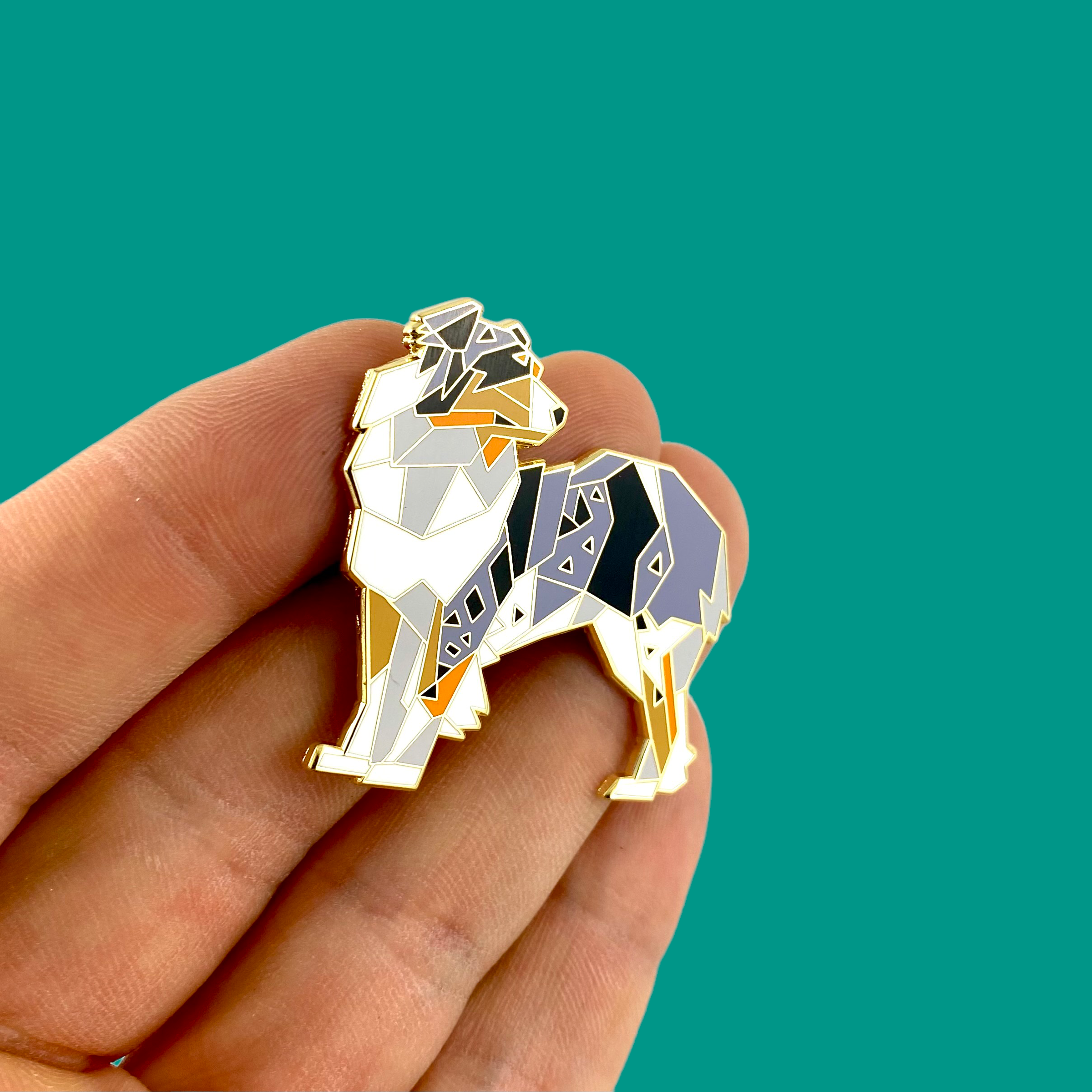 Australian shepherd enamel pin dog gift