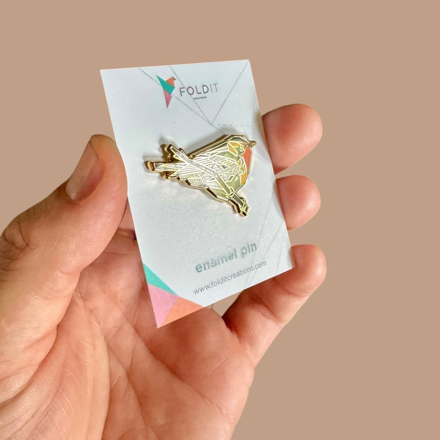 blackburnian warbler enamel pin birding gift